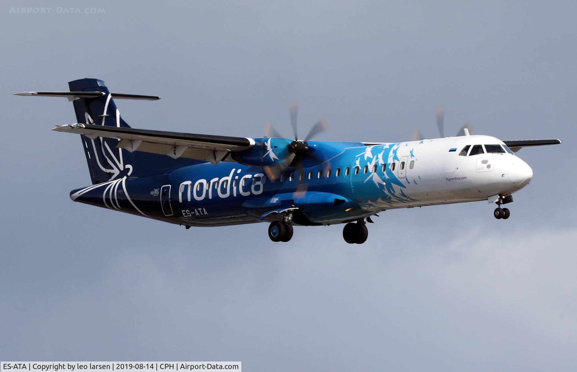 ES-ATA, 2012 ATR 72-600 (72-212A) C/N 1038, Copenhagen 14.8.2019 on final to R-22L