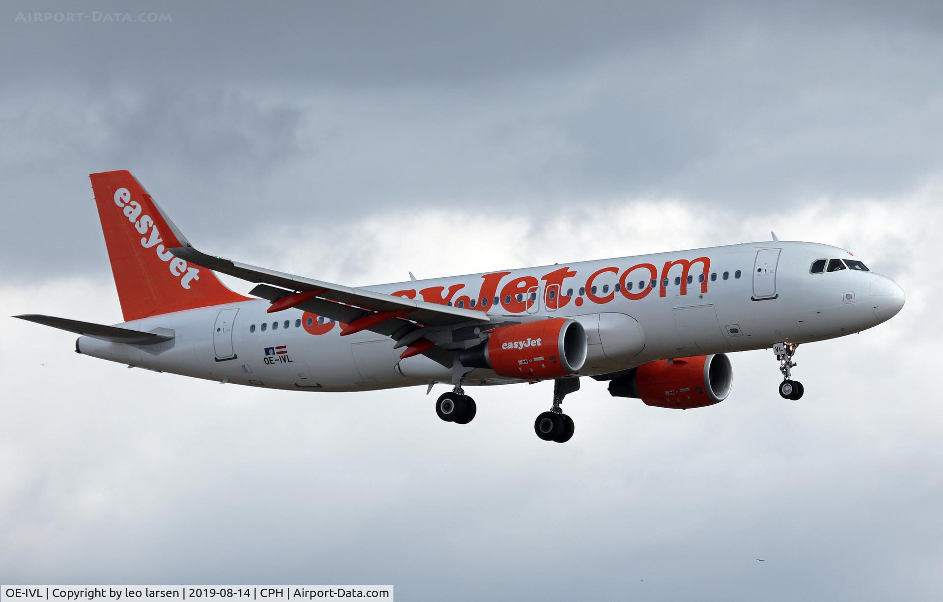 OE-IVL, 2014 Airbus A320-214 C/N 6188, Copenhagen 14.8.2019 on final to R-22L