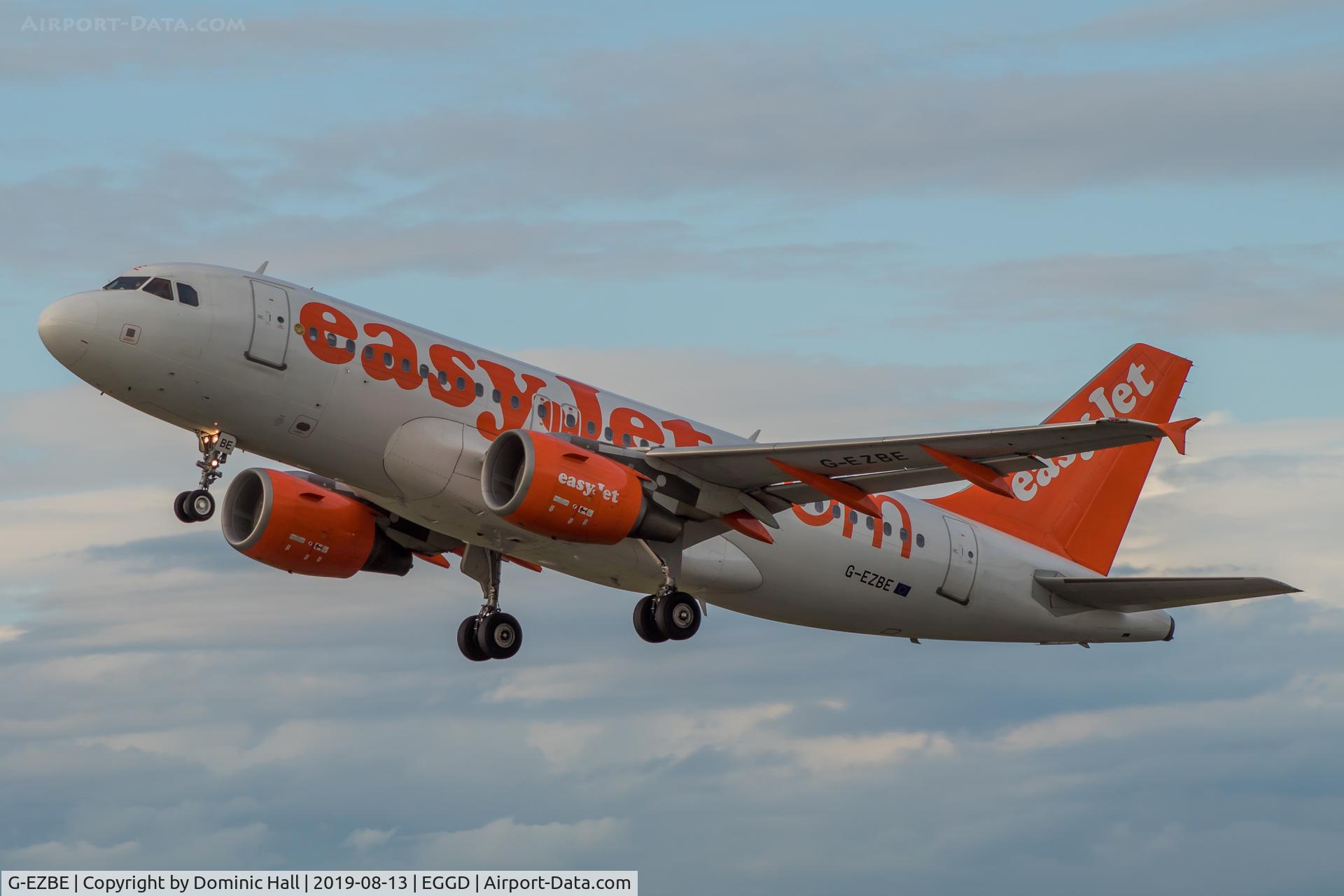G-EZBE, 2006 Airbus A319-111 C/N 2884, Departing RWY 27
