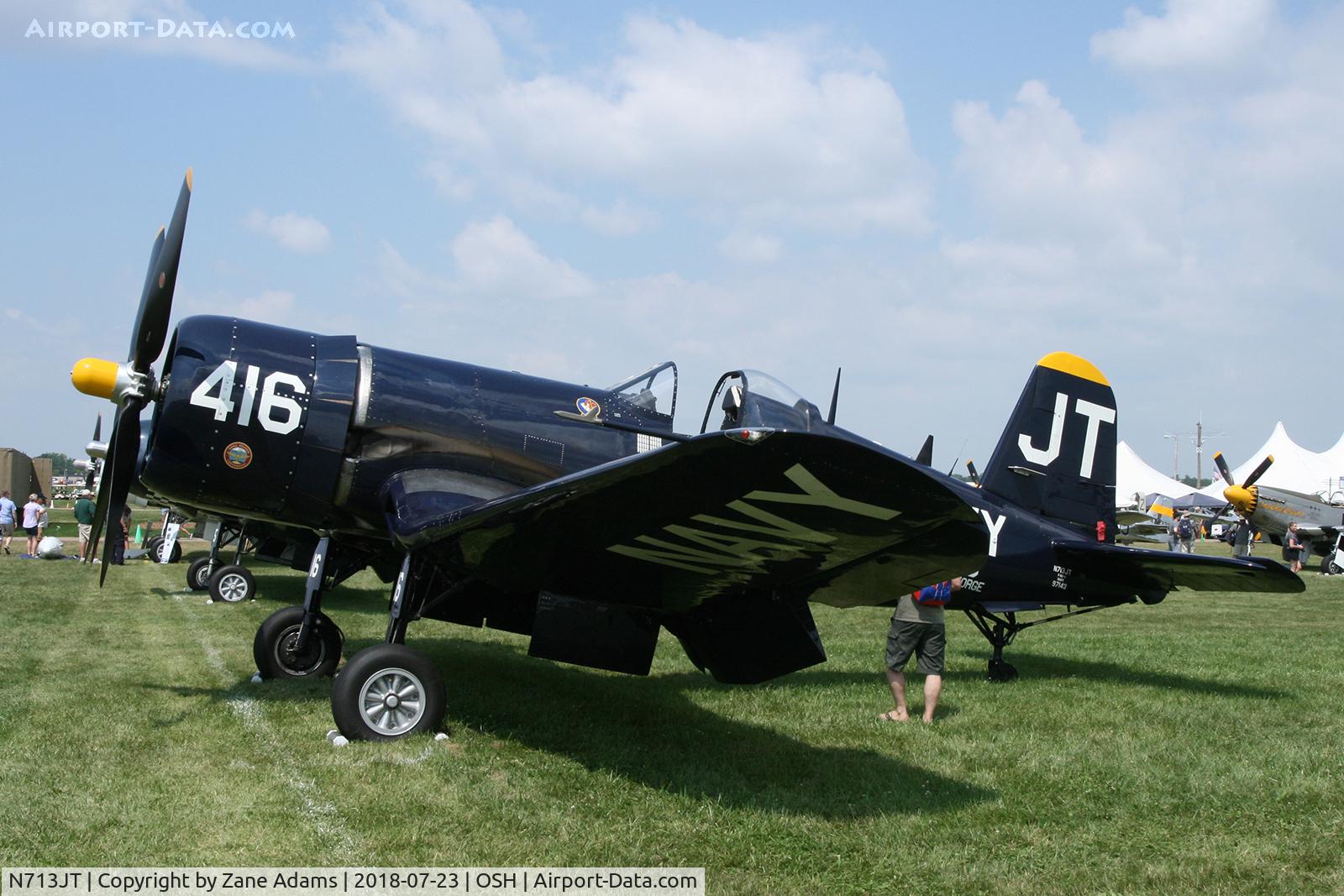 N713JT, 1945 Vought F4U-4B Corsair C/N 97143, EAA AirVenture - Oshkosh, Wisconsin.
