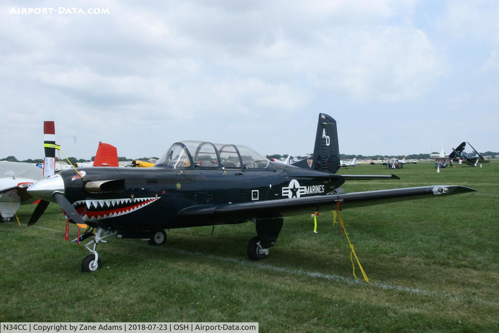 N34CC, 1982 Beech T-34C-1 Turbo Mentor C/N GM-86, EAA AirVenture - Oshkosh, Wisconsin.