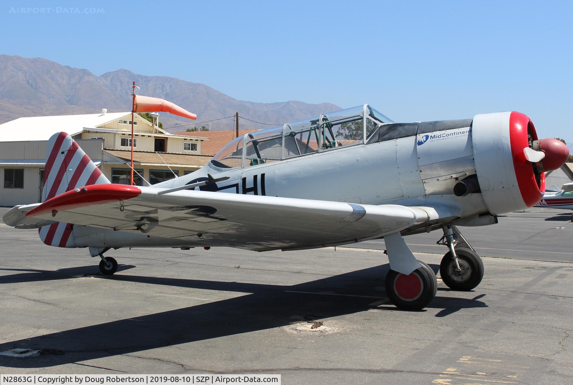 N2863G, 1958 North American SNJ-6 Texan C/N 121-43131, 1958 North American SNJ-6 TEXAN 'SPARKY', Pratt & Whitney R-1340 WASP 600 Hp radial