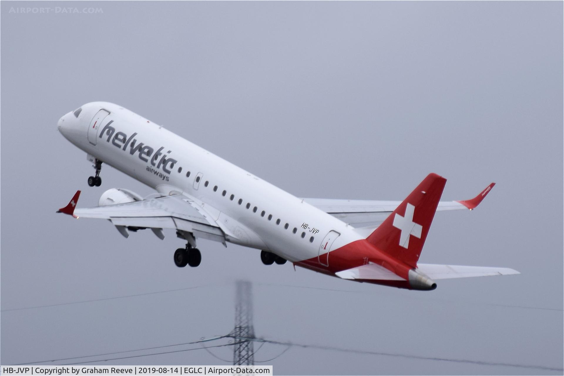 HB-JVP, 2010 Embraer 190LR (ERJ-190-100LR) C/N 19000387, Departing from London City.