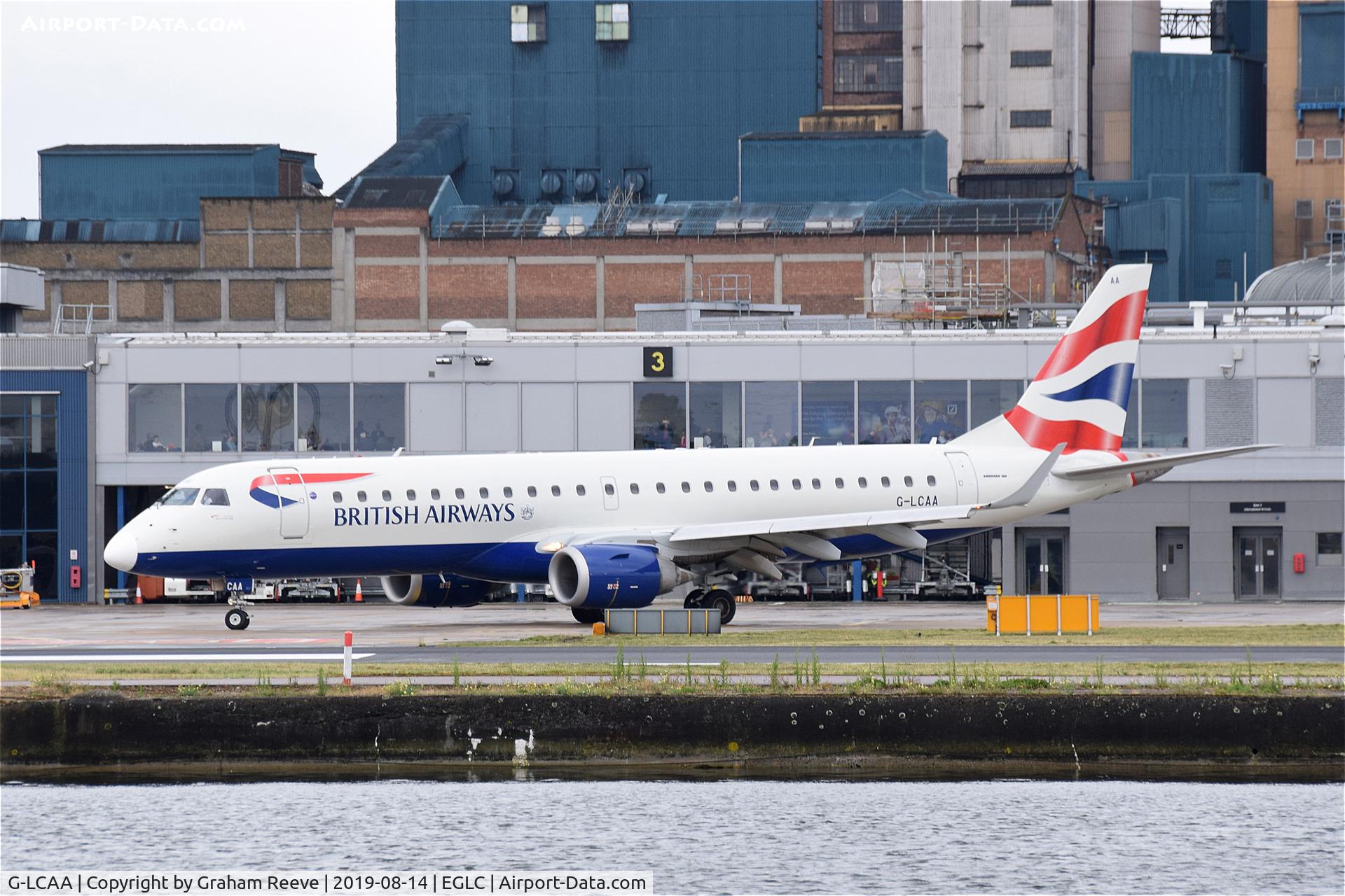 G-LCAA, 2011 Embraer 190LR (ERJ-190-100LR) C/N 19000456, Parked at London City.