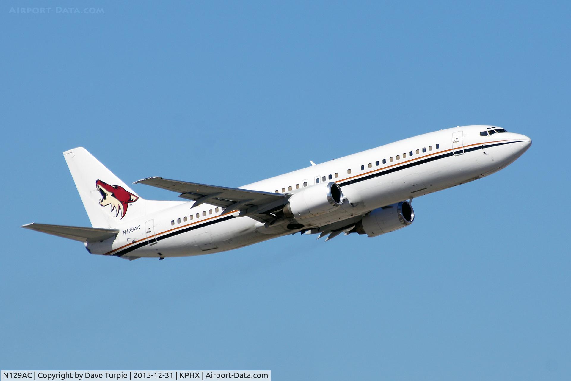 N129AC, 1992 Boeing 737-4Q8 C/N 26280, The Phoenix Coyotes team plane.