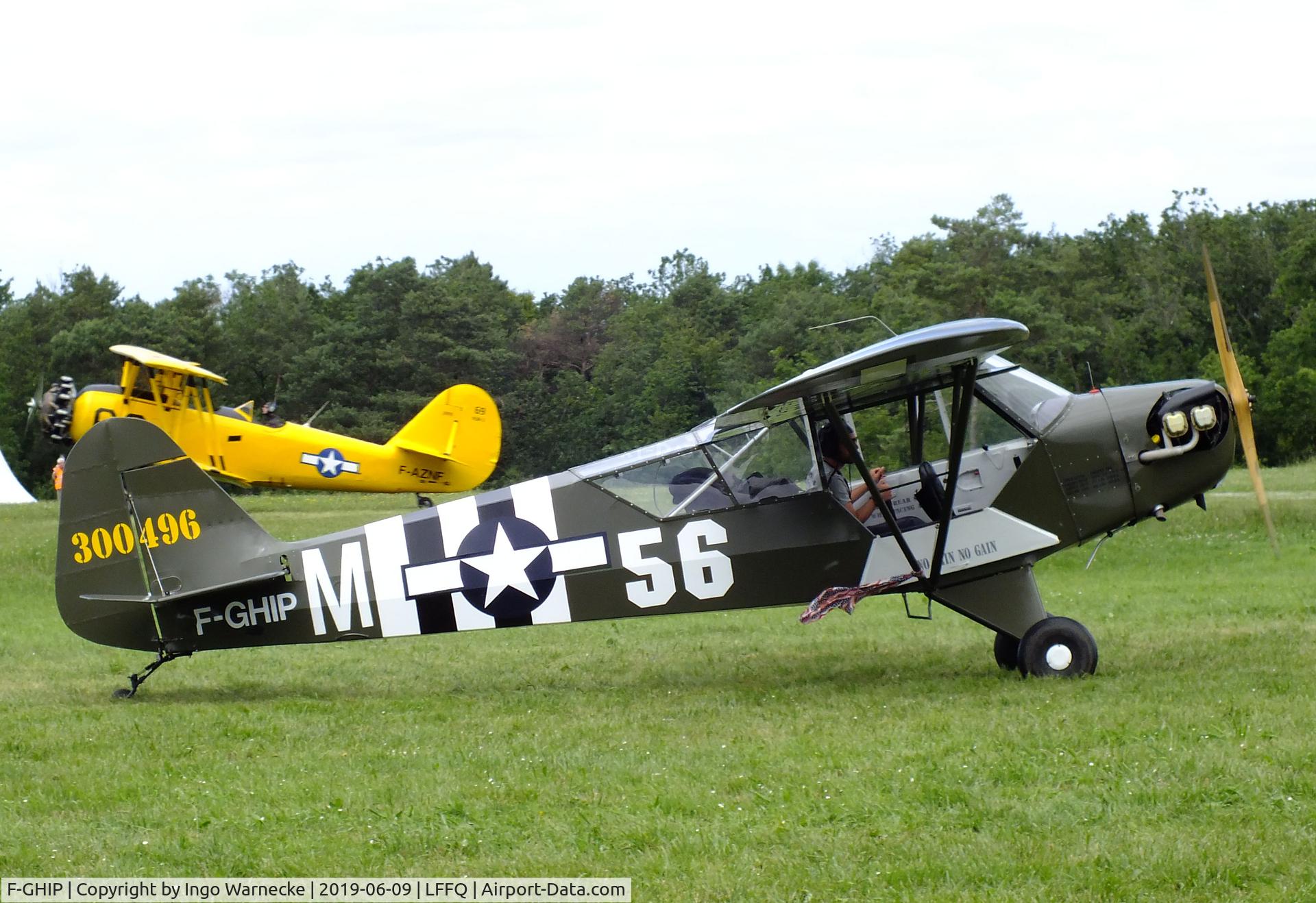F-GHIP, Piper J3C-65 Cub Cub C/N 9357, Piper J3C-65 Cub at the meeting aerien 2019, La-Ferte-Alais