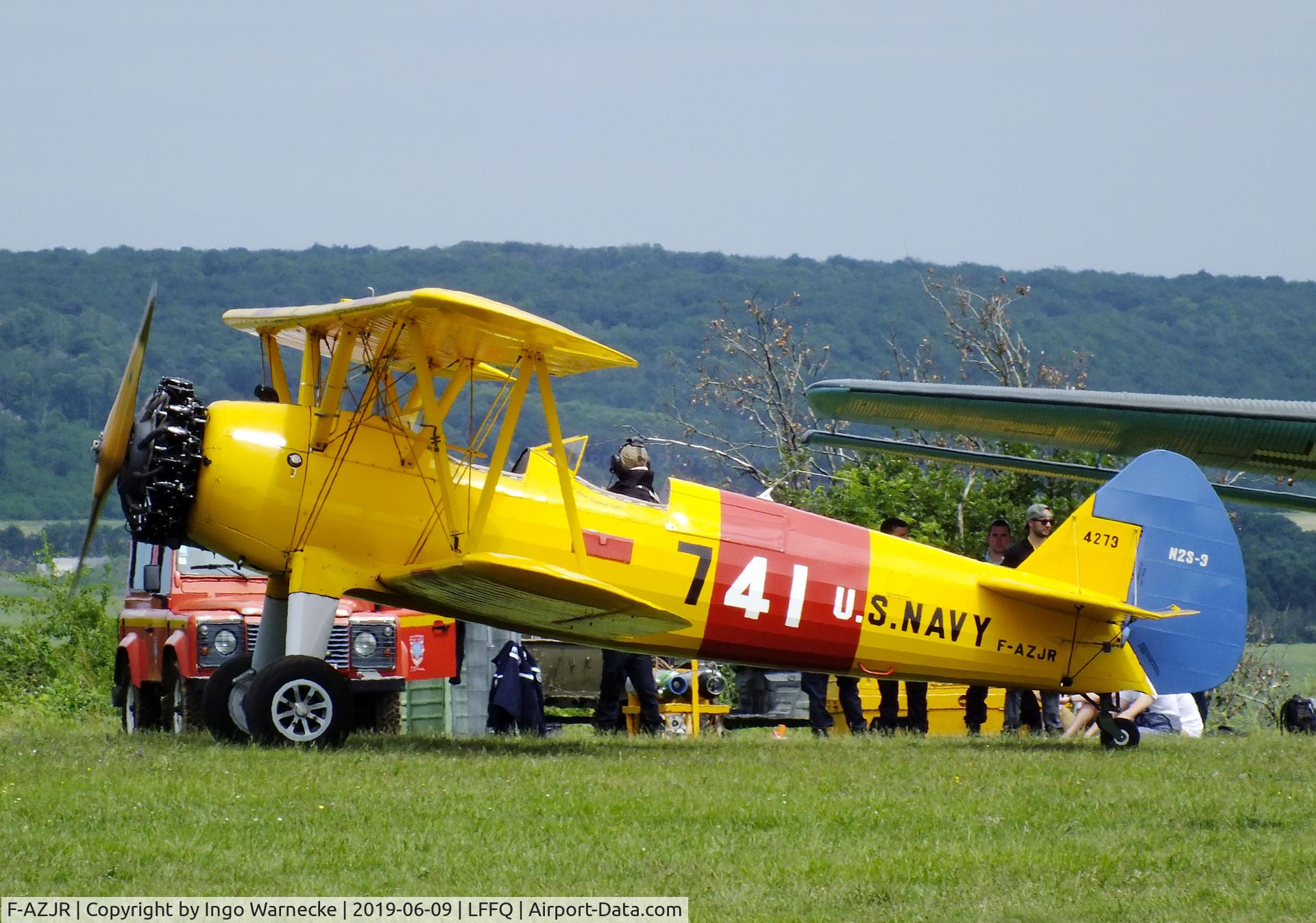 F-AZJR, 1942 Boeing-Stearman PT-13D (E75) C/N 75-5656, Boeing (Stearman) PT-13D at the meeting aerien 2019, La-Ferte-Alais