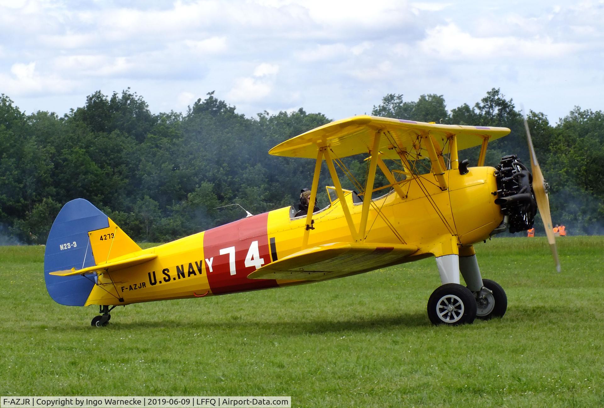 F-AZJR, 1942 Boeing-Stearman PT-13D (E75) C/N 75-5656, Boeing (Stearman) PT-13D at the meeting aerien 2019, La-Ferte-Alais