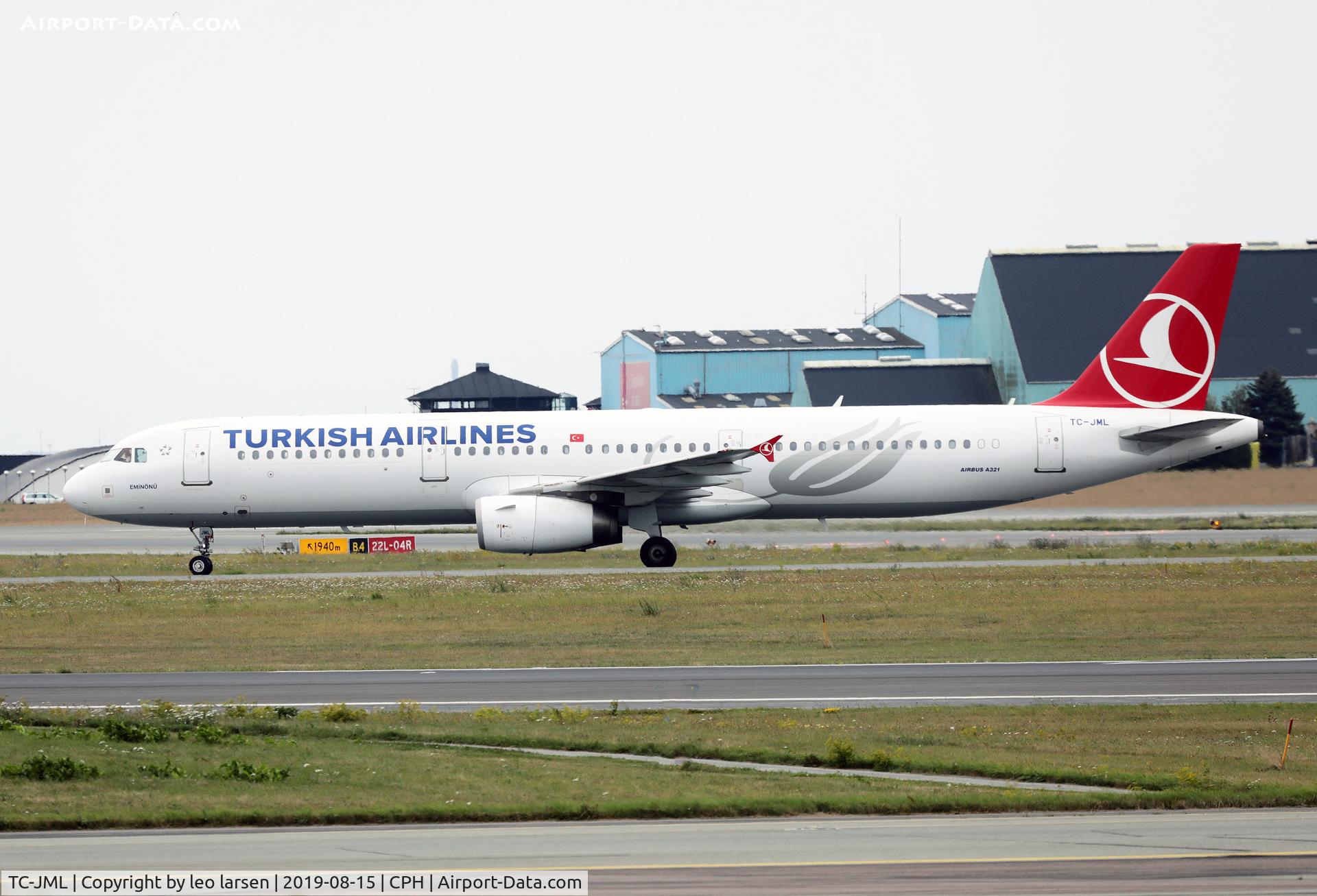TC-JML, 2008 Airbus A321-231 C/N 3382, Copenhagen 15.8.2019