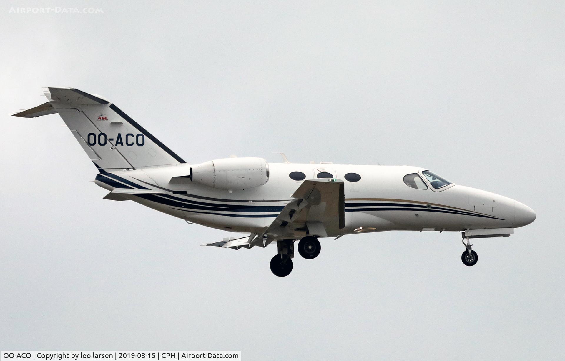 OO-ACO, 2009 Cessna 510 Citation Mustang Citation Mustang C/N 510-0260, Copenhagen 15.2019 on final to R-22L