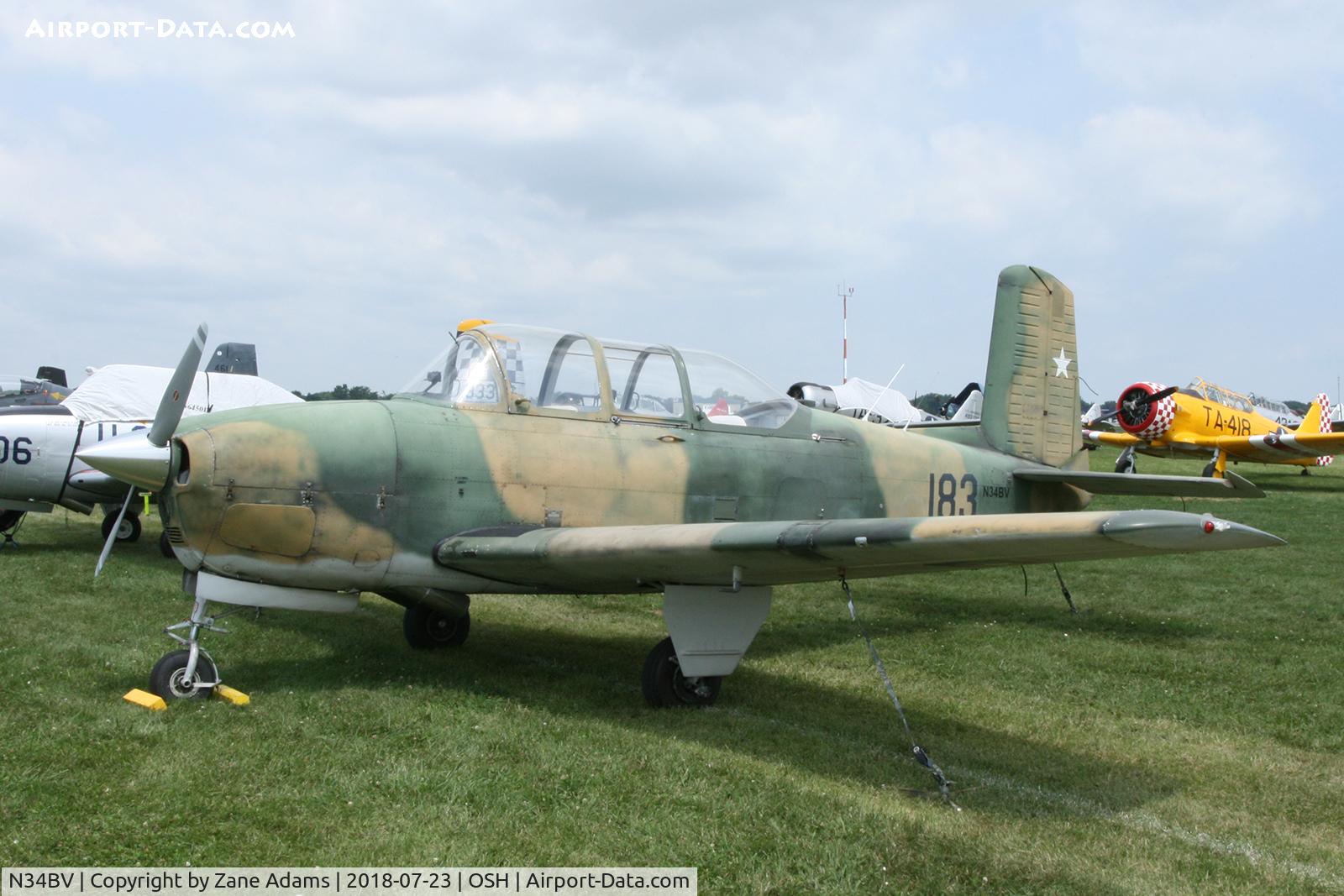 N34BV, 1956 Beech T-34A Mentor Mentor C/N CG-152, 2018 EAA AirVenture - Oshkosh, Wisconsin