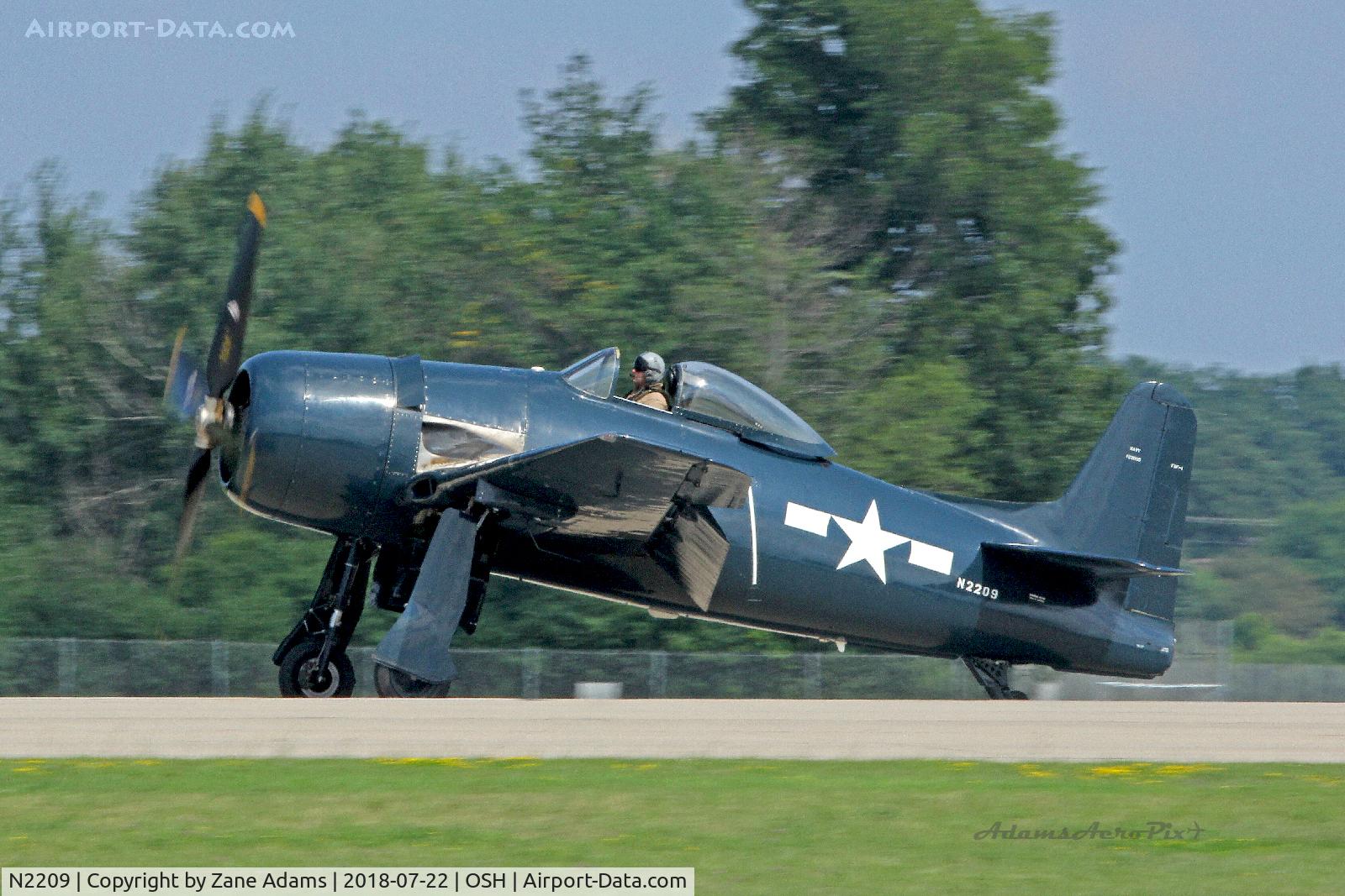N2209, 1945 Grumman F8F-1B Bearcat C/N 122095, 2018 EAA AirVenture - Oshkosh, Wisconsin