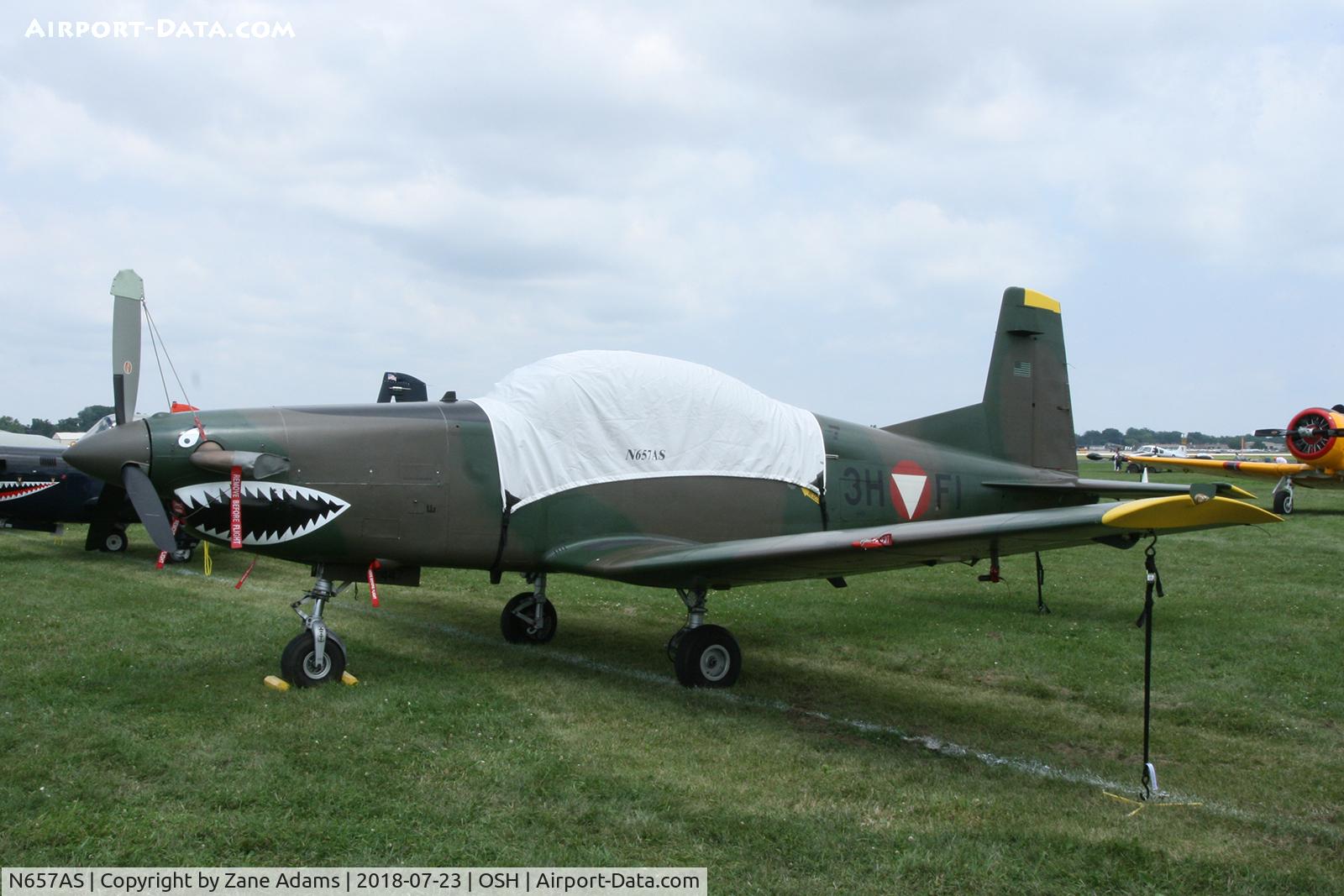 N657AS, Pilatus PC-7 C/N 447, 2018 EAA AirVenture - Oshkosh, Wisconsin