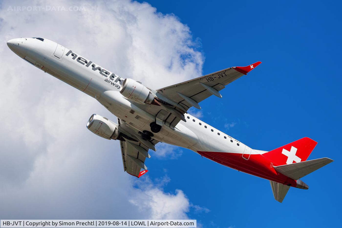 HB-JVT, 2008 Embraer 190LR (ERJ-190-100LR) C/N 19000199, HB-JVT @ Linz Airport
