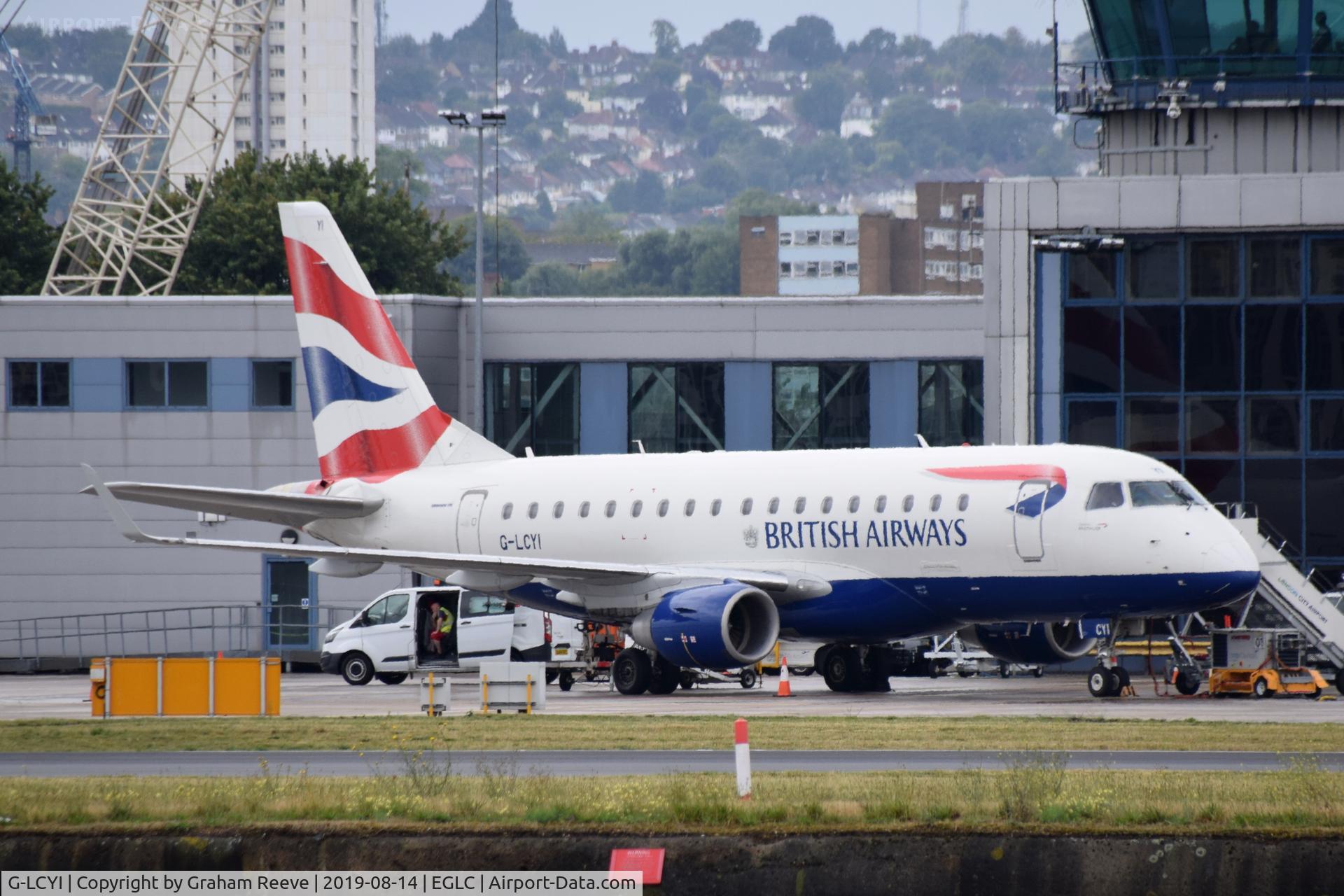 G-LCYI, 2010 Embraer 170STD (ERJ-170-100STD) C/N 17000305, Parked at London City.