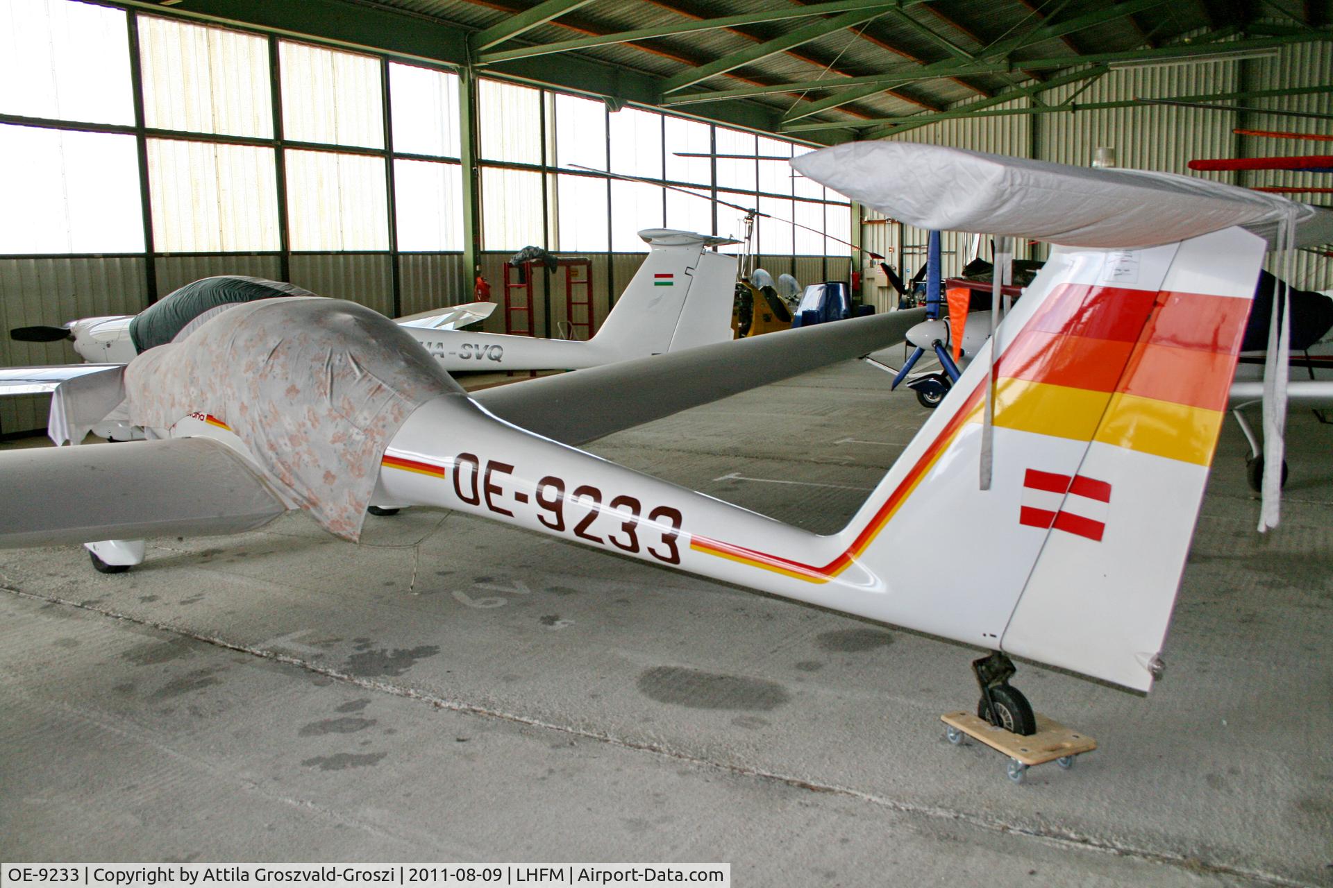 OE-9233, Hoffmann H-36 Dimona C/N 36138, LHFM - Meidl Airport, Fertöszentmiklós, Hungary