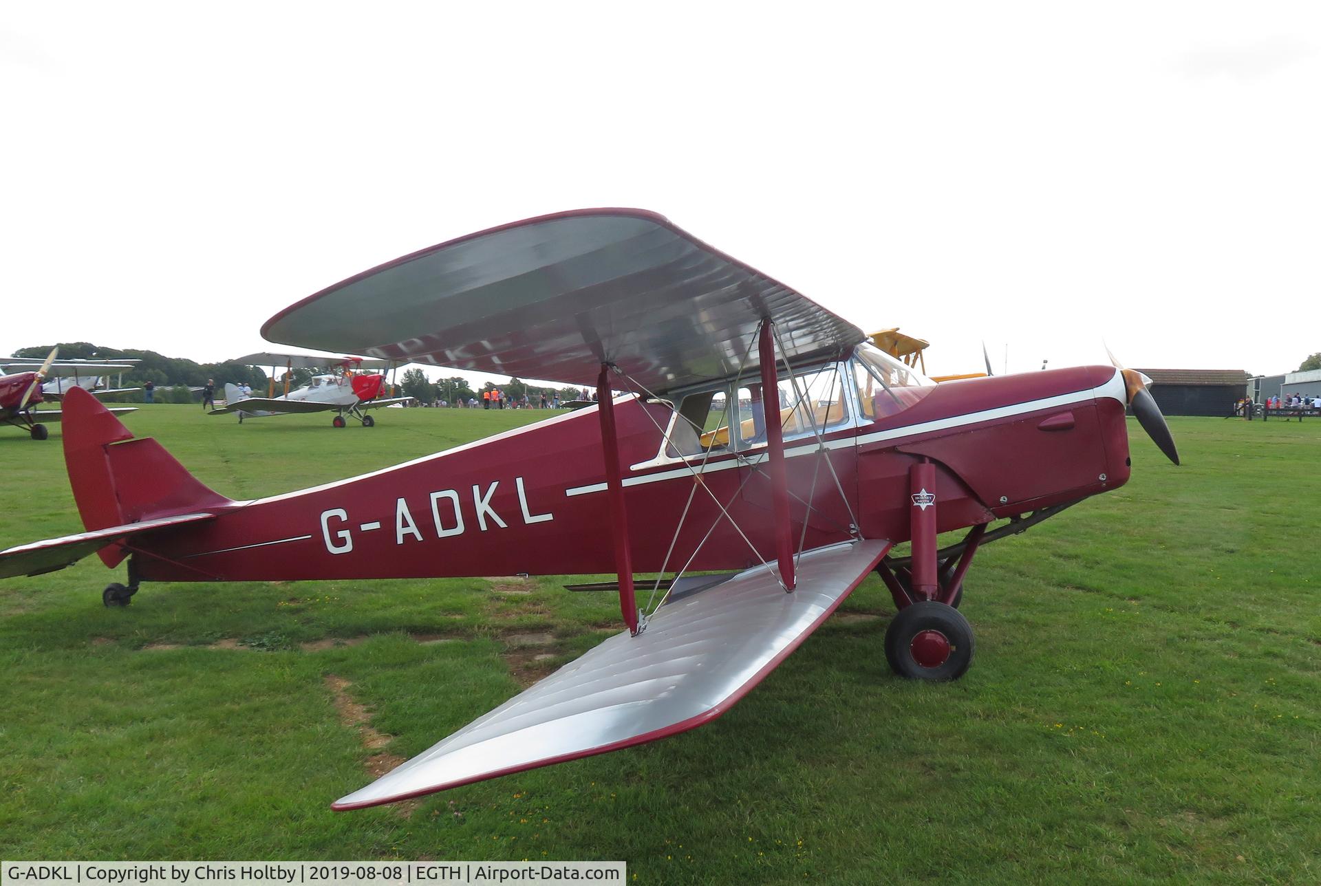 G-ADKL, 1935 De Havilland DH.87B Hornet Moth C/N 8035, 1935 Hornet Moth at the 'Gathering of Moths' Day 2019 at Old Warden