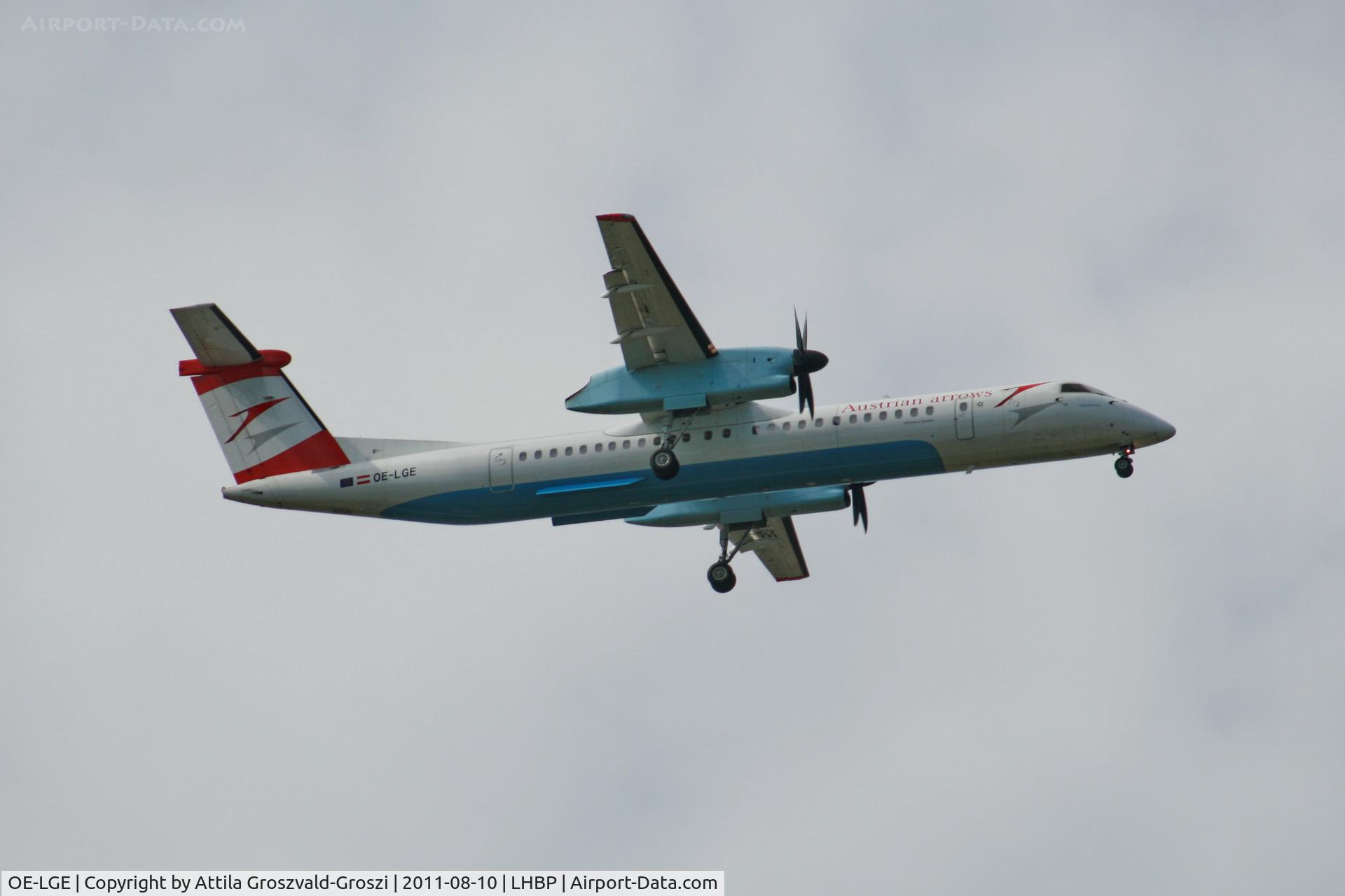 OE-LGE, 2001 De Havilland Canada DHC-8-402Q Dash 8 C/N 4042, LHBP - Liszt Ferenc Internationale Arport, Budapest, Hungary
