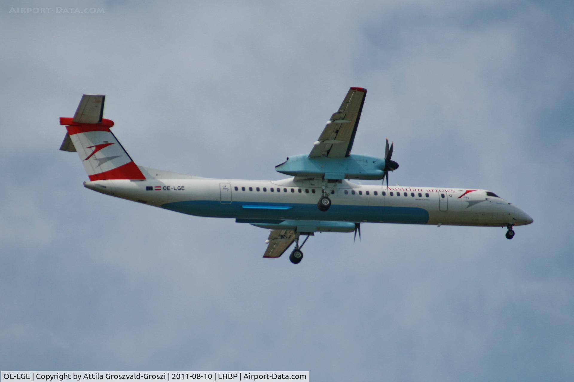 OE-LGE, 2001 De Havilland Canada DHC-8-402Q Dash 8 C/N 4042, LHBP - Liszt Ferenc Internationale Arport, Budapest, Hungary