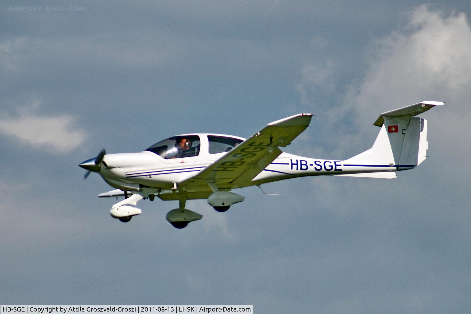 HB-SGE, 2007 Diamond DA-40 Diamond Star C/N 40.821, LHSK - Siófok-Kiliti Airport, Hungary