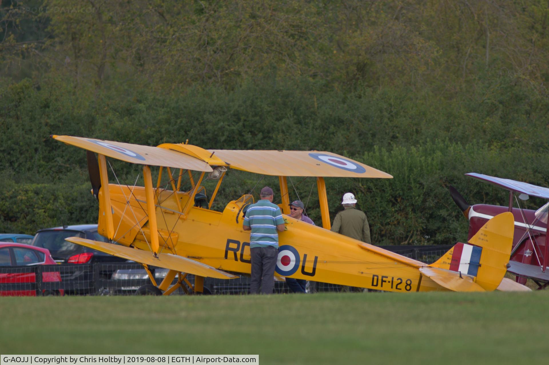 G-AOJJ, 1942 De Havilland DH-82A Tiger Moth II C/N 85877, 1942 Tiger Moth at the 'Gathering of Moths' Day 2019 at Old Warden