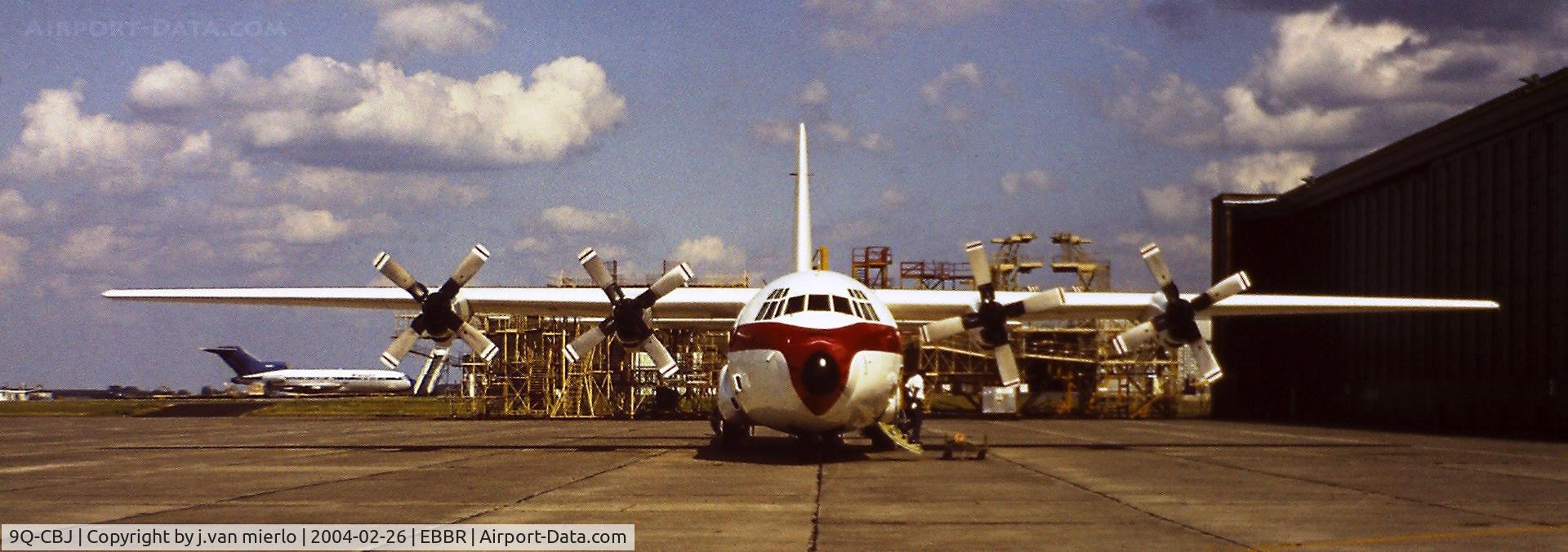 9Q-CBJ, 1978 Lockheed L-100-30 Hercules (L-382G) C/N 382-4796, Brussels SN maintenance