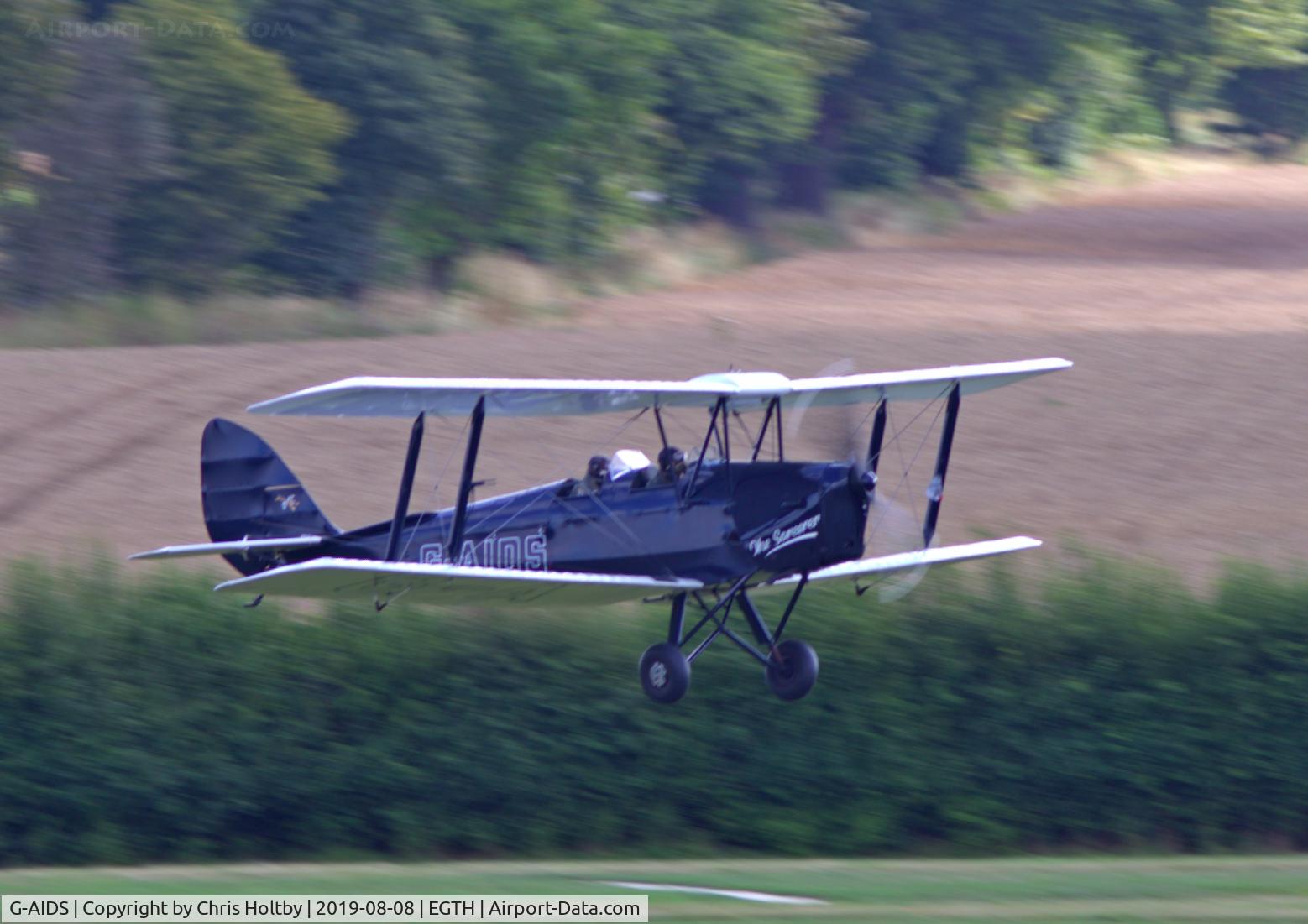 G-AIDS, 1941 De Havilland DH-82A Tiger Moth II C/N 84546, 1941 Tiger Moth 'The Sorcerer' flying in for the 'Gathering of Moths' Day 2019 at Old Warden