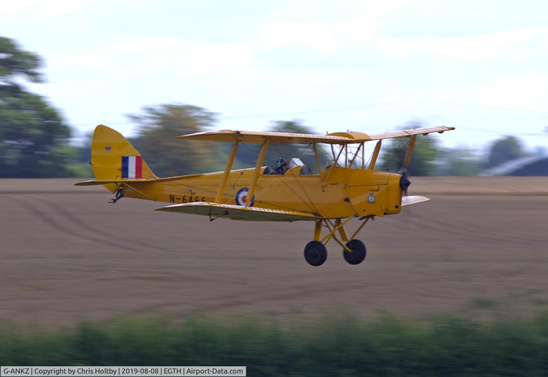 G-ANKZ, 1938 De Havilland DH-82A Tiger Moth II C/N 3803, 1938 Tiger Moth flying in for the 'Gathering of Moths' day 22019 at Old Warden