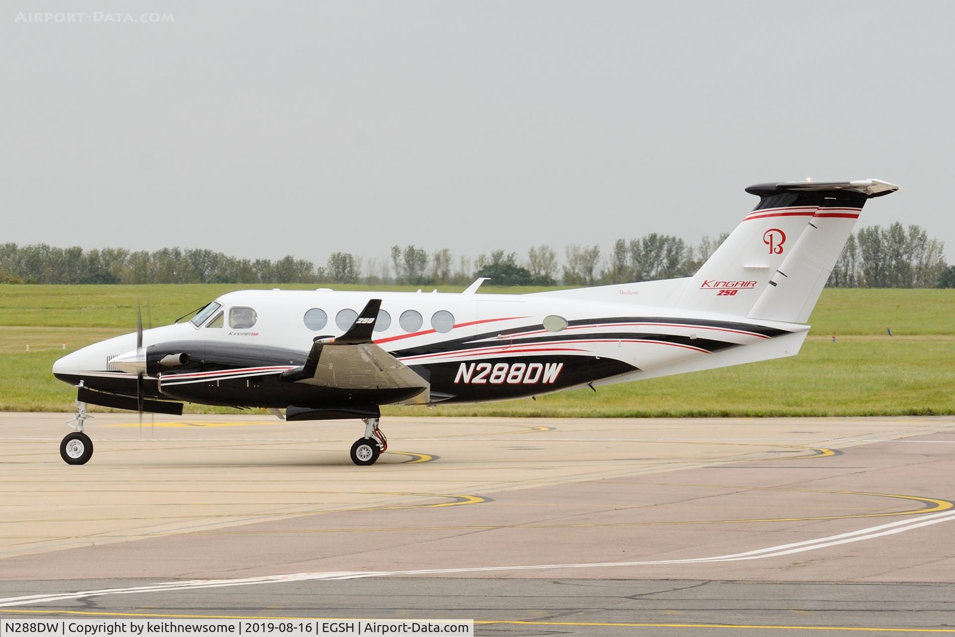 N288DW, 2017 Beechcraft B200GT C/N BY-288, Arriving at Norwich from Doncaster.