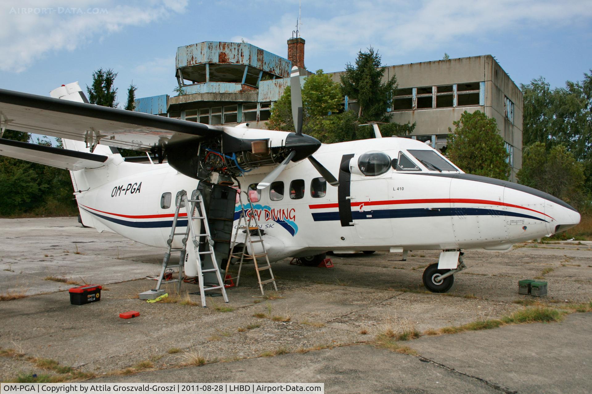OM-PGA, 1982 Let L-410UVP-T Turbolet C/N 820929, LHBD - Börgönd Airport, Hungary