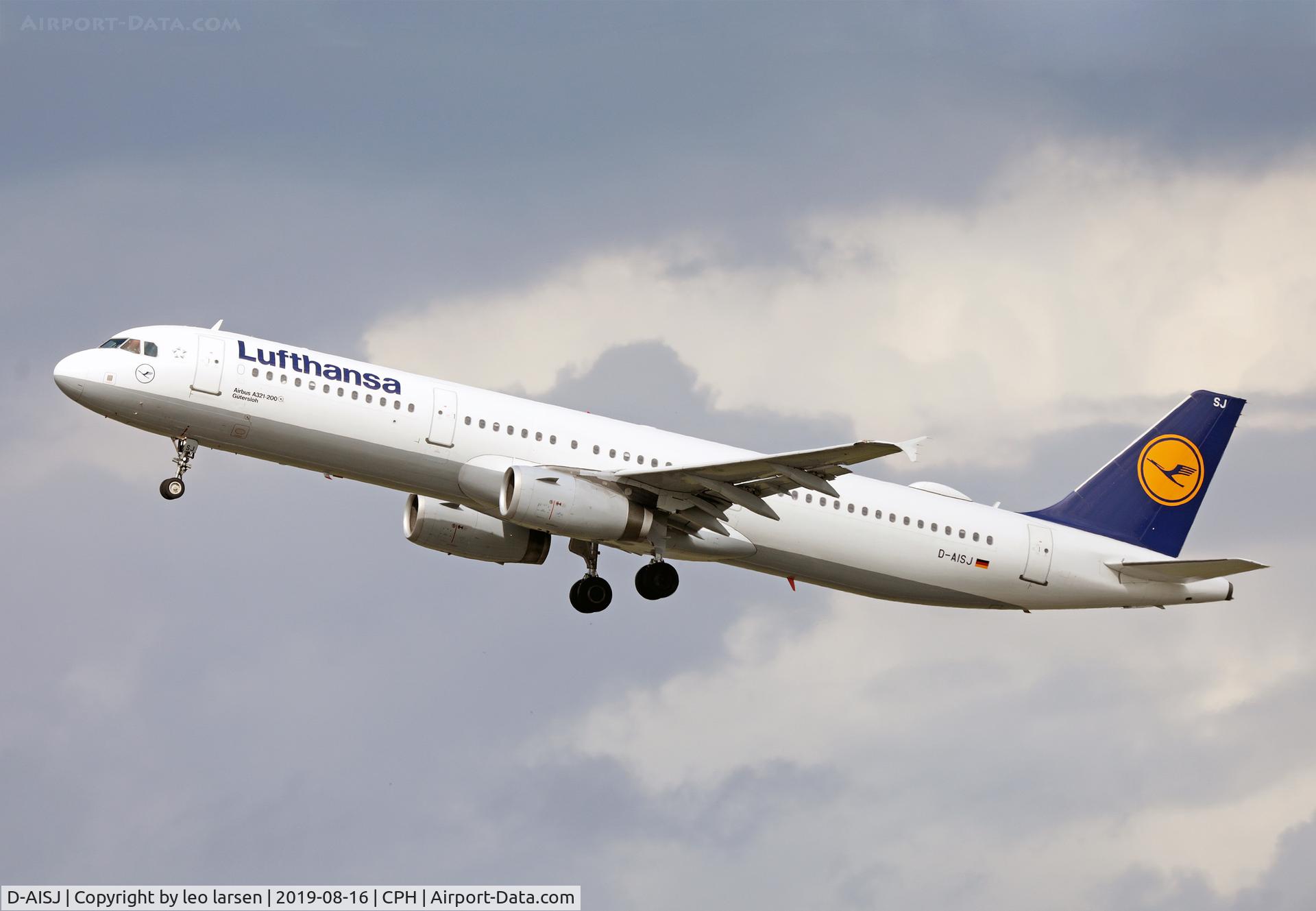 D-AISJ, 2008 Airbus A321-231 C/N 3360, Copenhagen 16.8.2019 T/O R-22R