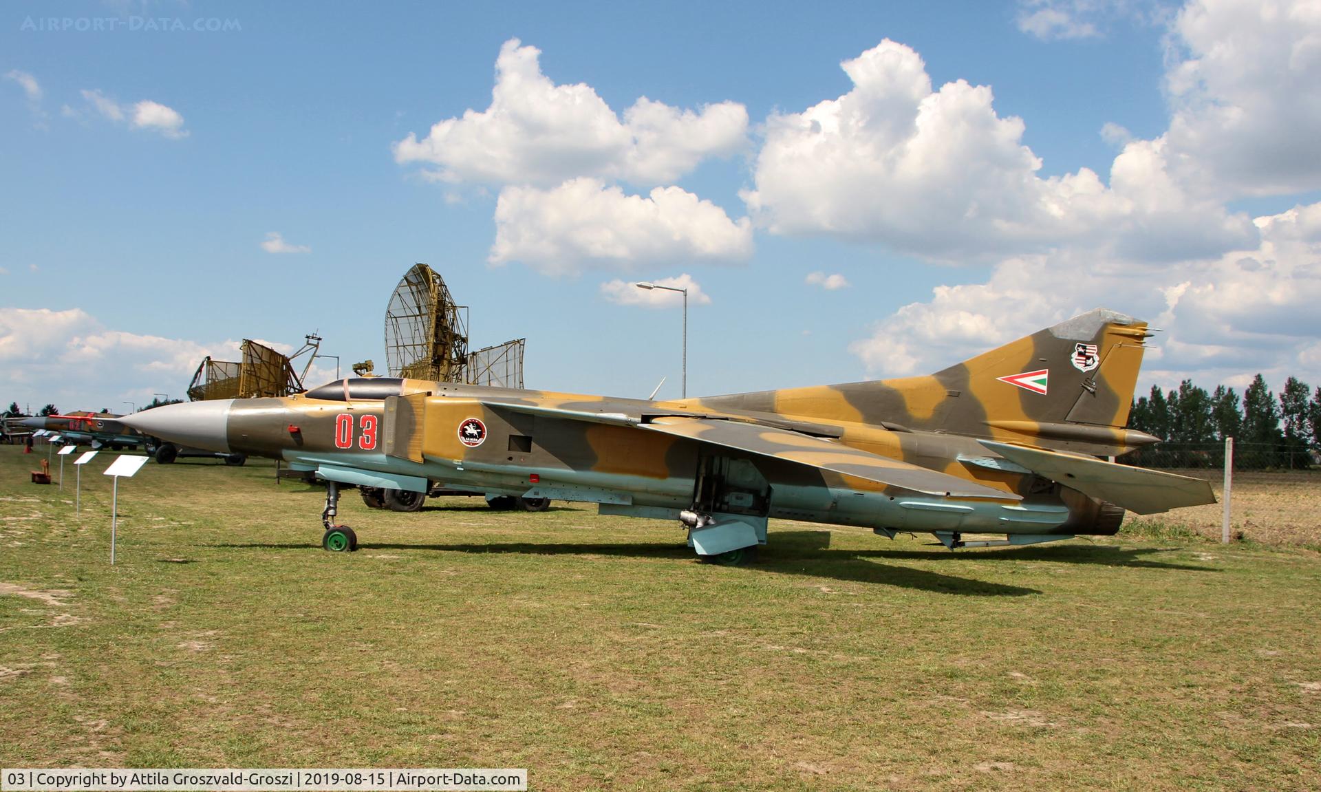 03, 1979 Mikoyan-Gurevich MiG-23MF C/N 0390217154, Komo-Sky 51 Base, Dunavarsány, Hungary