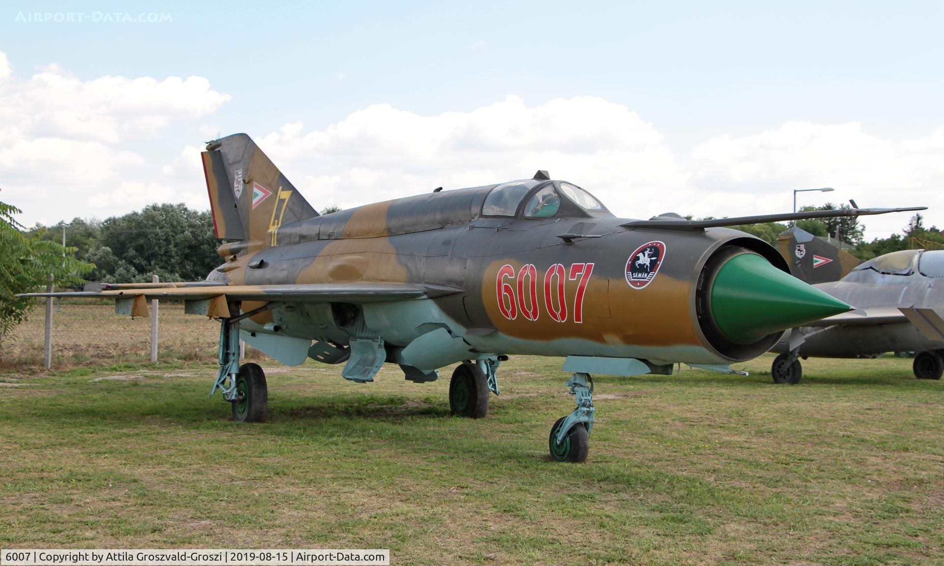 6007, 1977 Mikoyan-Gurevich MiG-21bis 75AP C/N 75036007, Komo-Sky 51 Base, Dunavarsány, Hungary