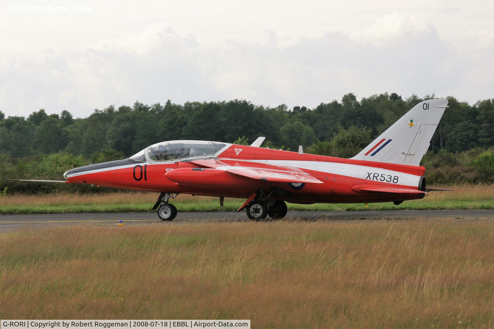 G-RORI, 1963 Hawker Siddeley Gnat T.1 C/N FL549, OPEN DAY.EX XR538 RAF.