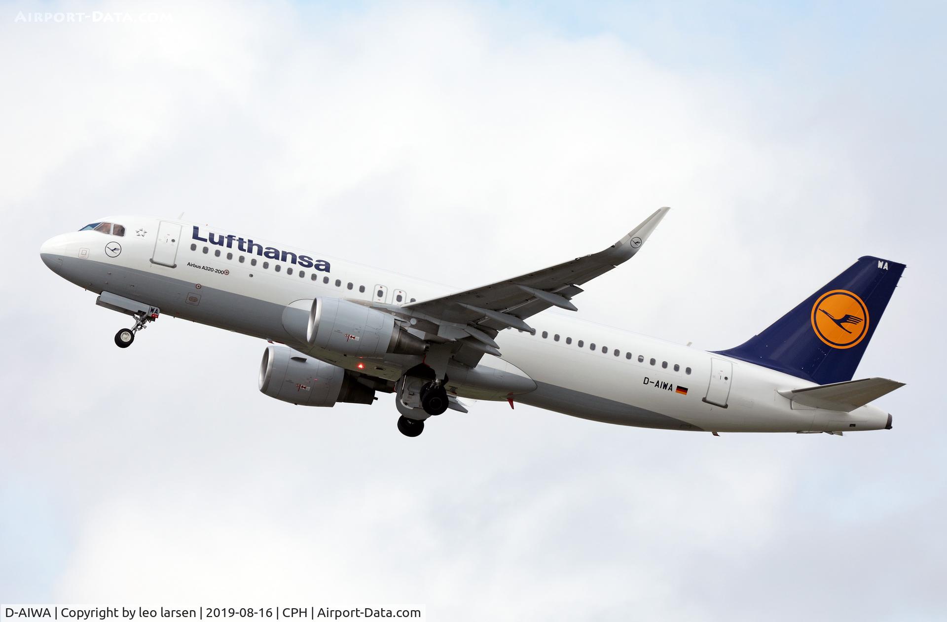 D-AIWA, 2017 Airbus A320-214 C/N 7681, Copenhagen 16.8.2019