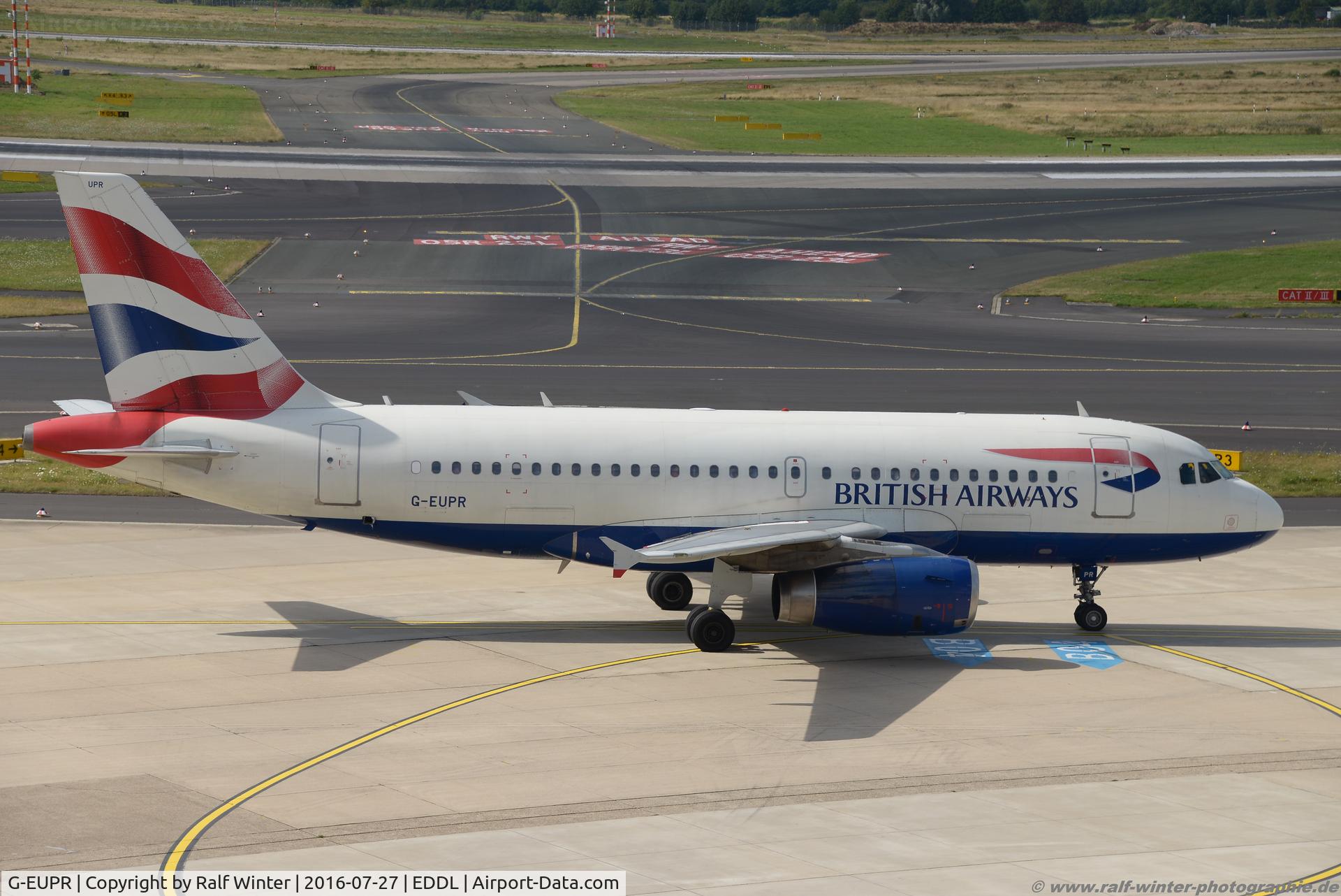 G-EUPR, 2000 Airbus A319-131 C/N 1329, Airbus A319-131 - BA BAW British Airways - 1329 - G-EUPR - 27.07.2016 - DUS