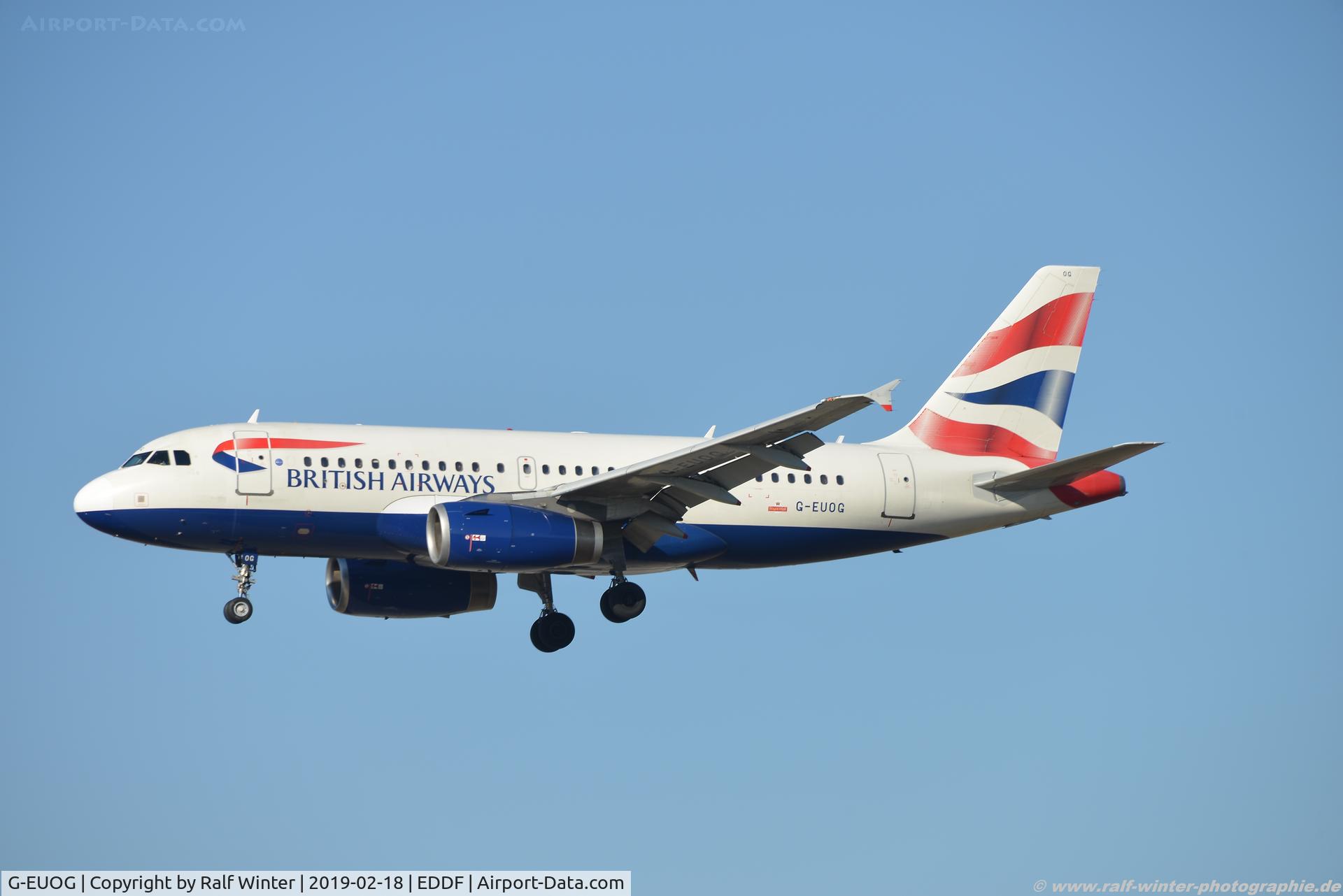 G-EUOG, 2001 Airbus A319-131 C/N 1594, Airbus A319-131 - BA BAW British Airways - 1594 - G-EUOG - 18.02.2019 - FRA