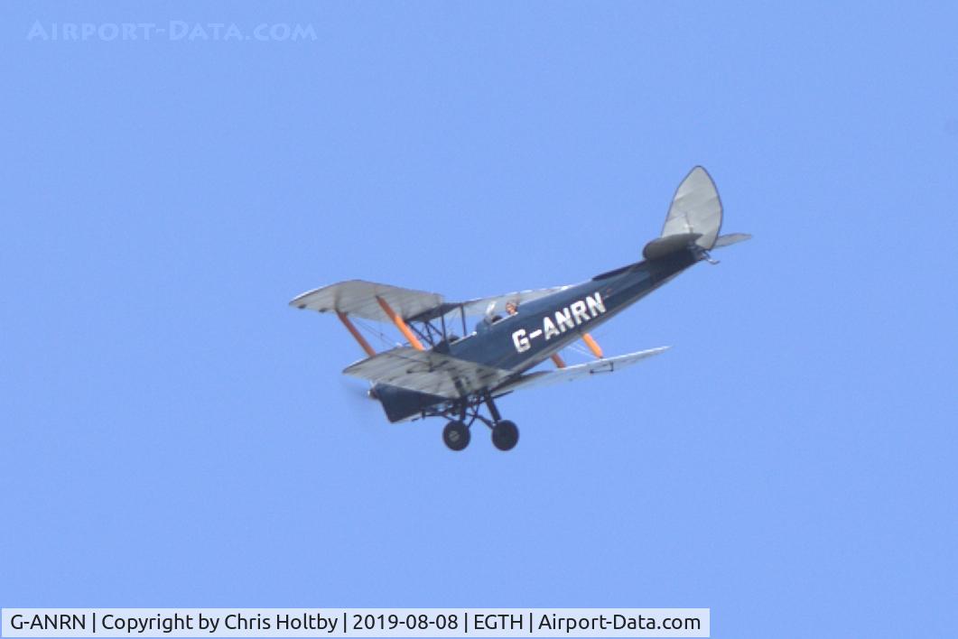 G-ANRN, 1940 De Havilland DH-82A Tiger Moth II C/N 83133, Flying in for the 'Gathering of Moths' day 2019 at Old Warden