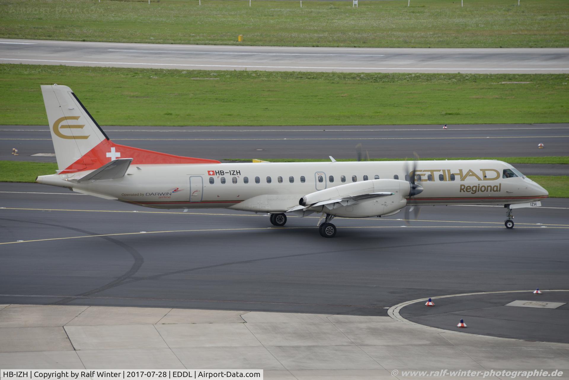HB-IZH, 1994 Saab 2000 C/N 2000-011, Saab Scania 2000 - F7 DWT Etihad Regional 'Ticinio' - 2000-011 - HB-IZH - 28.07.2017 - DUS
