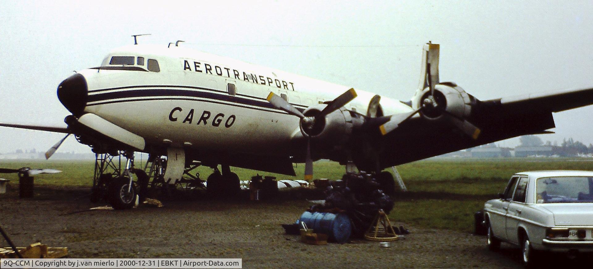 9Q-CCM, 1956 Douglas DC-6B C/N 45077, Kortrijk, Wevelgem, Belgium