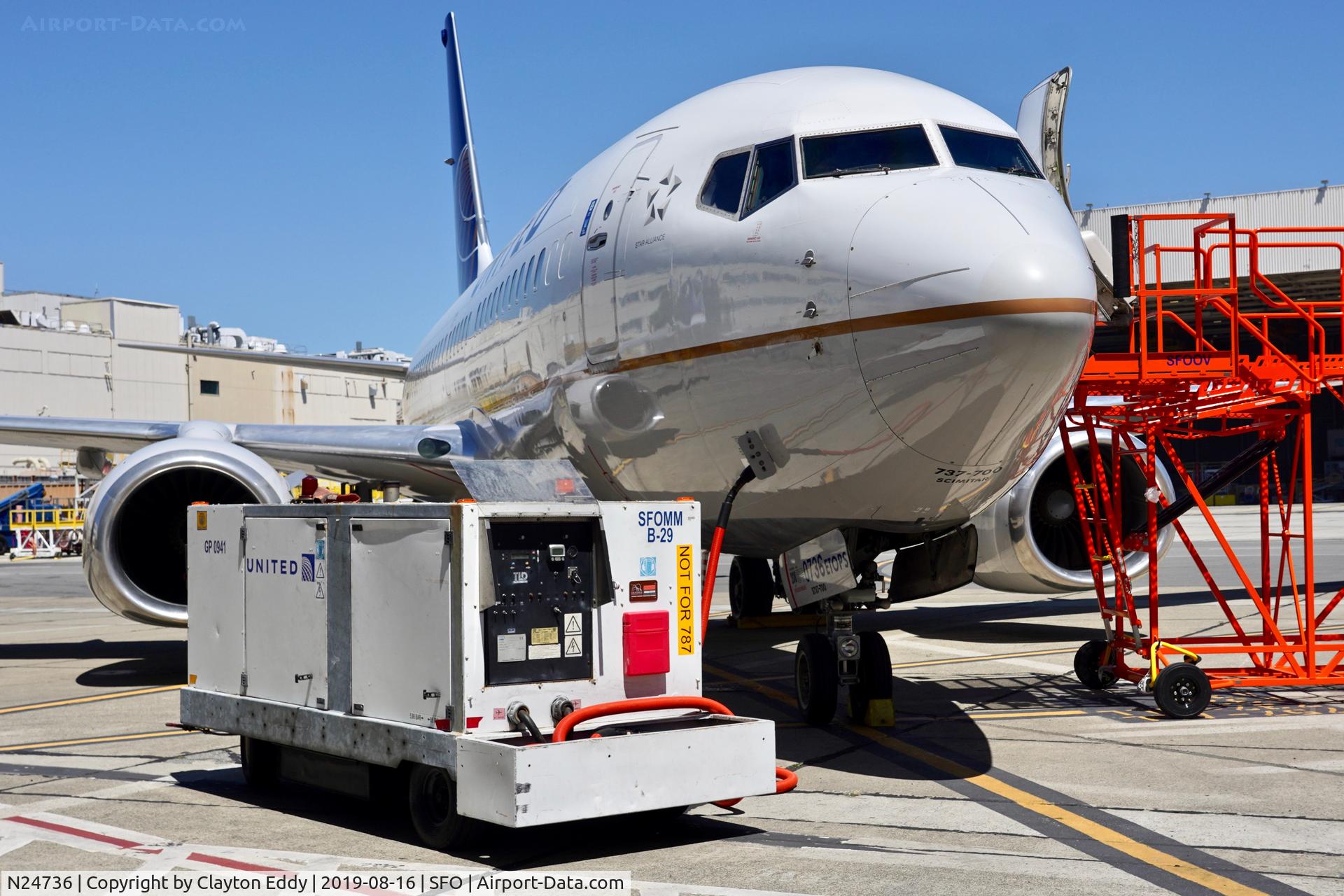 N24736, 1999 Boeing 737-724 C/N 28803, SFO 2019.