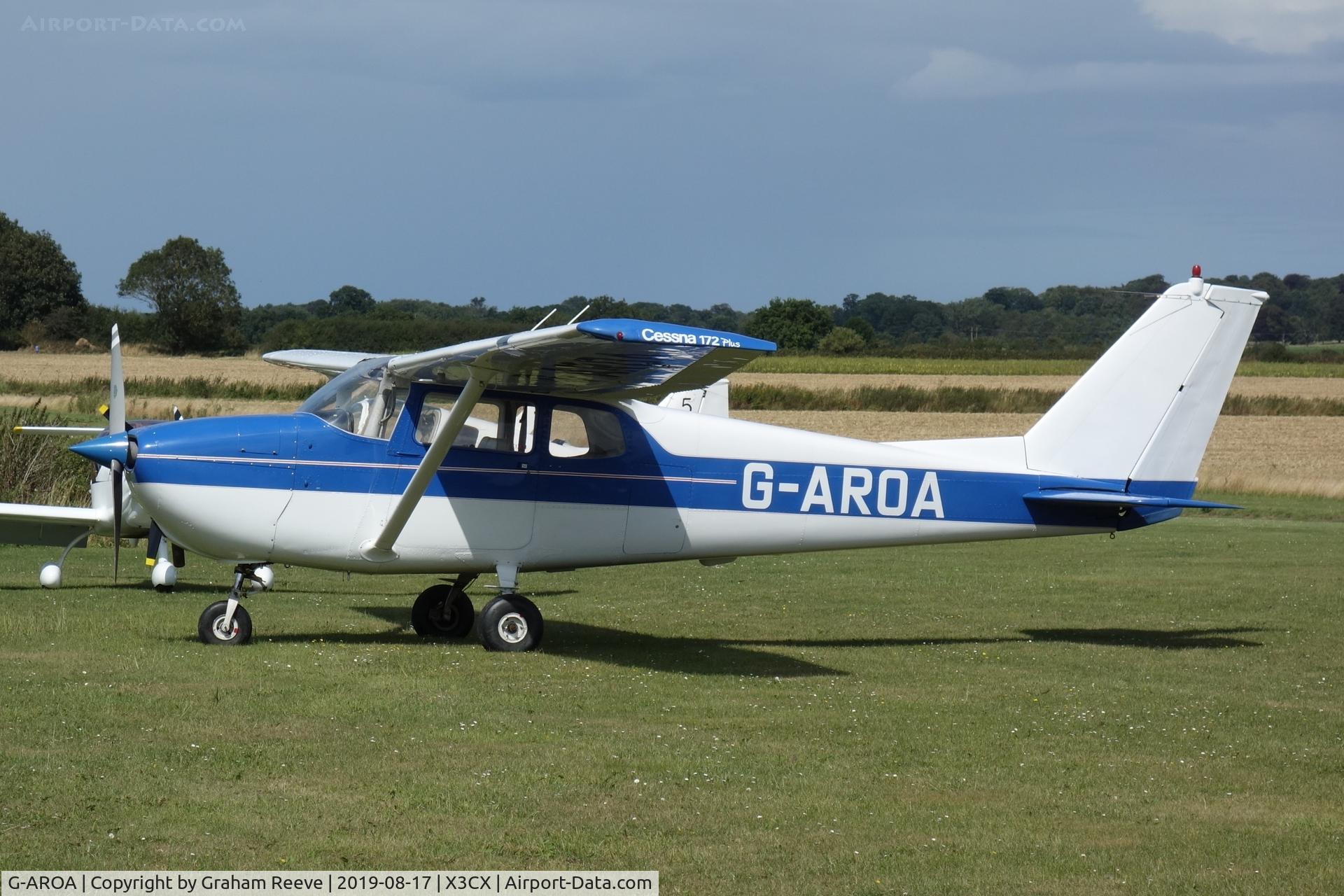 G-AROA, 1961 Cessna 172B C/N 17248628, Parked at Northrepps.