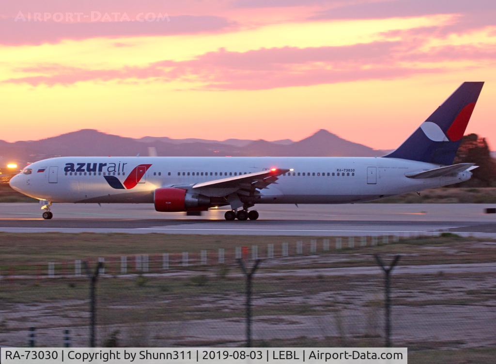 RA-73030, 1991 Boeing 767-3Q8/ER C/N 24746, Lining up rwy 25L for departure...