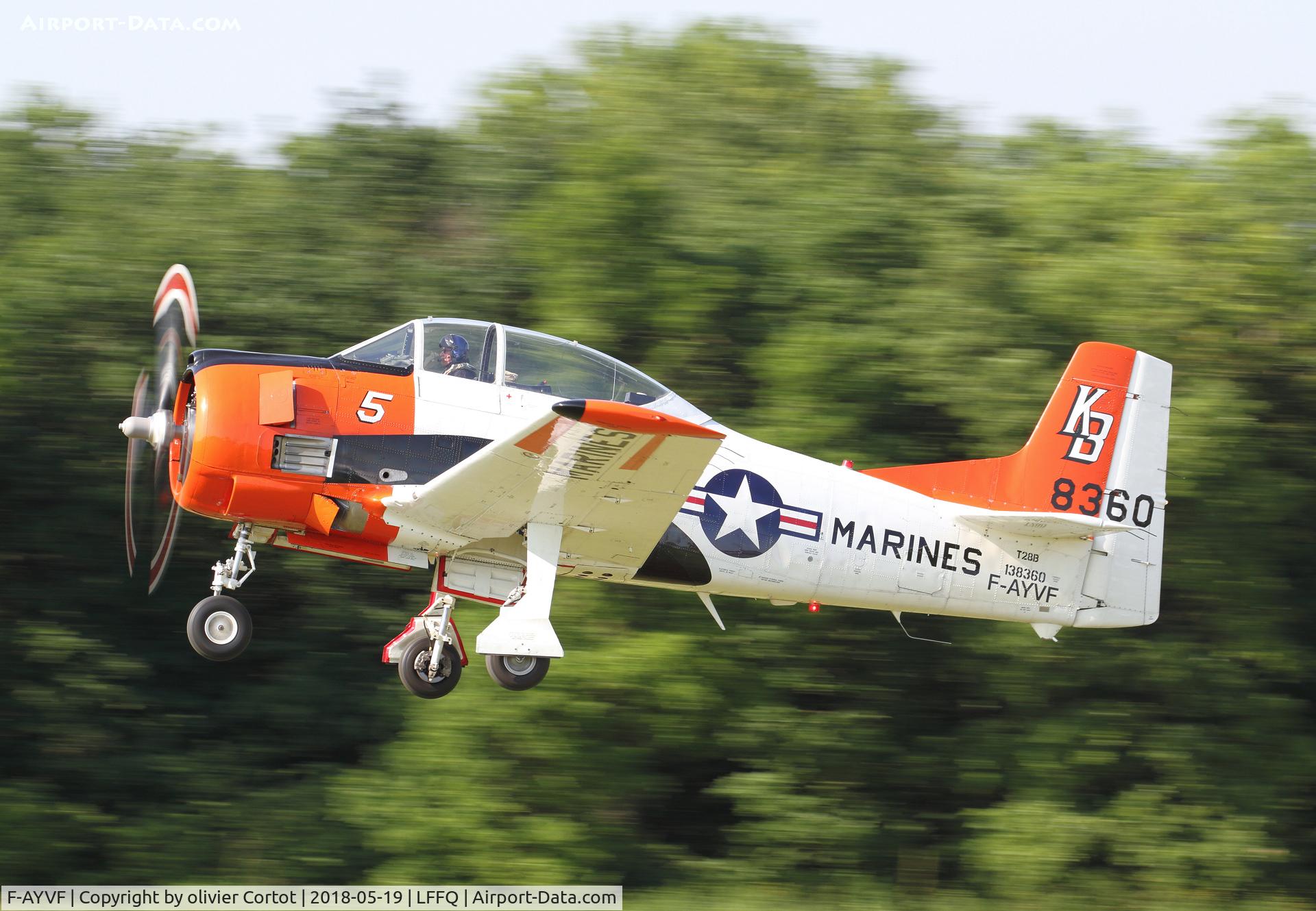F-AYVF, 1954 North American T-28B Trojan C/N 200-431, Brought from the USA in 2018