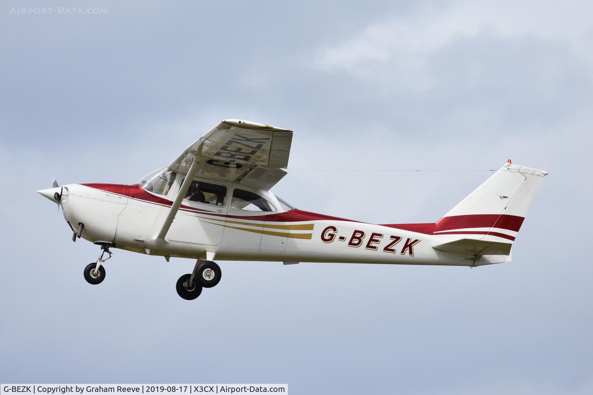G-BEZK, 1967 Reims F172H Skyhawk C/N 0462, Departing from Northrepps.