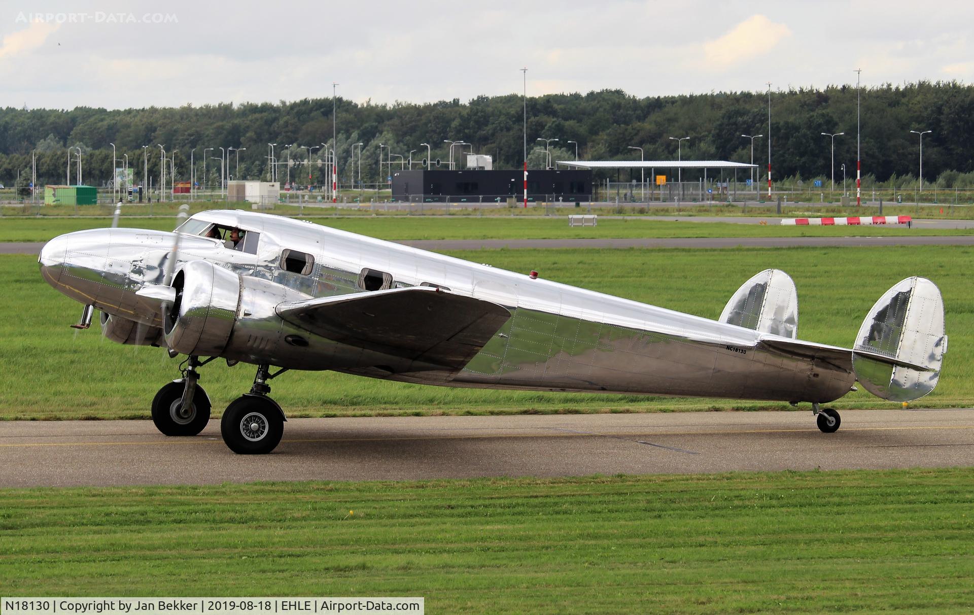 N18130, 1937 Lockheed 12A Electra Junior C/N 1226, Lelystad Airport (Aviodrome)