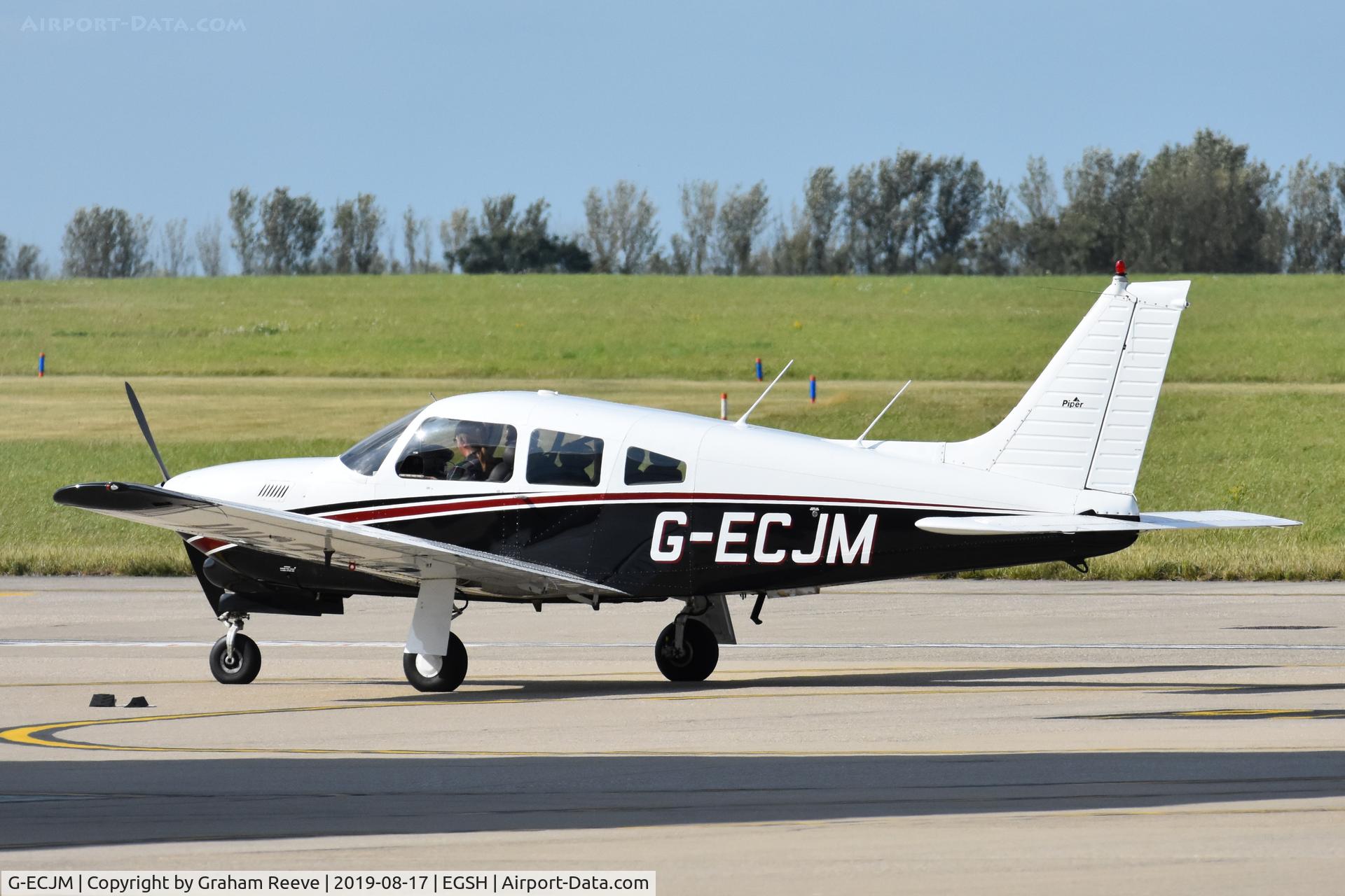 G-ECJM, 1978 Piper PA-28R-201T Cherokee Arrow III C/N 28R-7803178, Parked at Norwich.