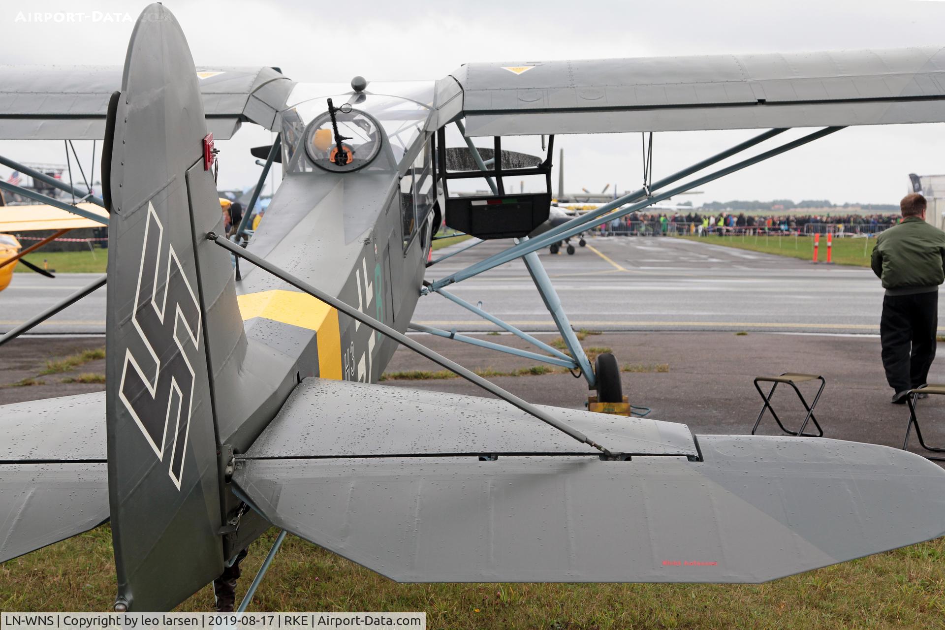 LN-WNS, 1949 Morane-Saulnier MS-500 Criquet C/N 394, Roskilde Air Show 17.8.2019.Whith rear Gunner.