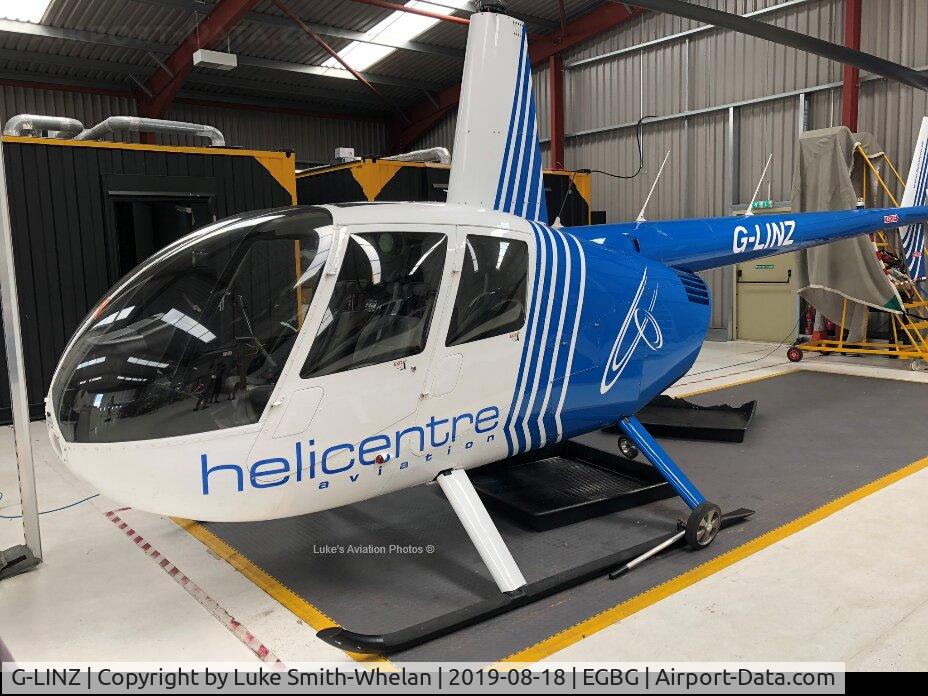 G-LINZ, 2007 Robinson R44 Raven II C/N 11911, At Leicester Airport