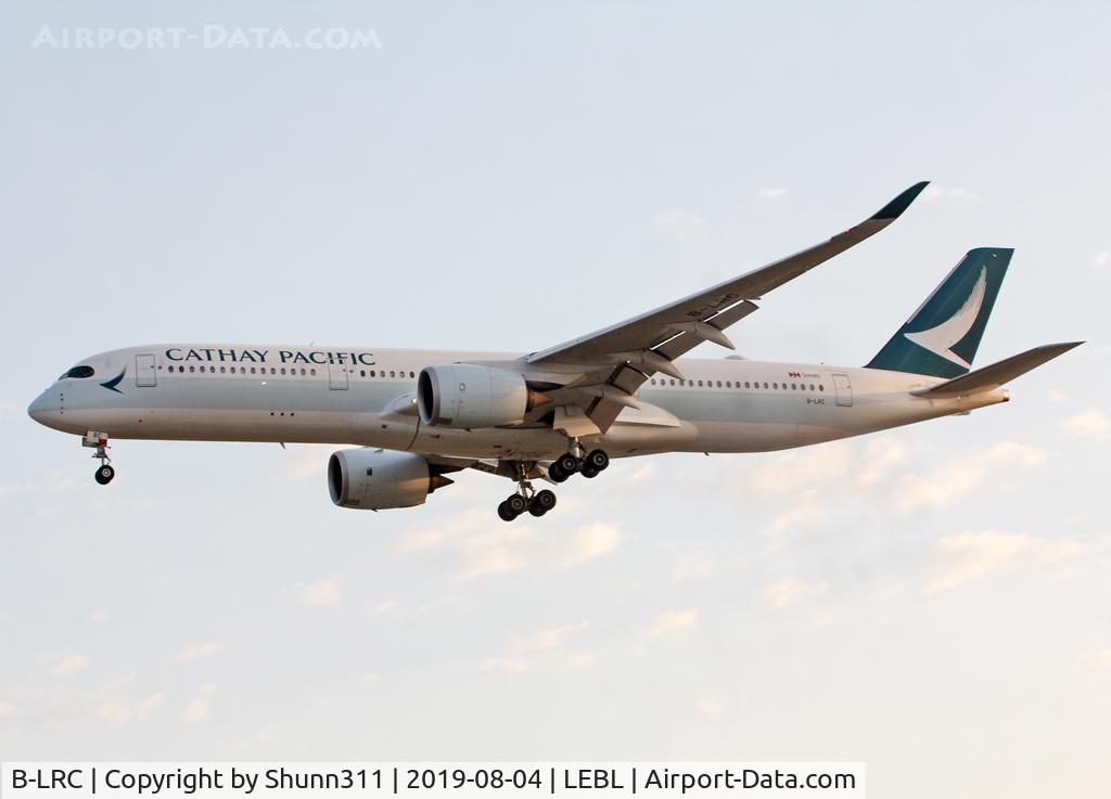 B-LRC, 2016 Airbus A350-941 C/N 034, Landing rwy 25R